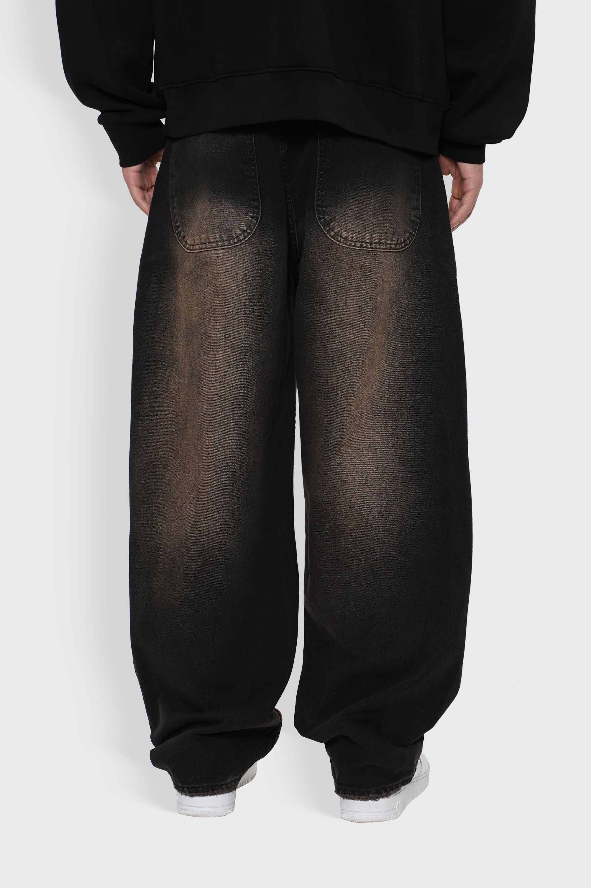 Sohigh Heavy-Tint Baggy Jeans - Brown