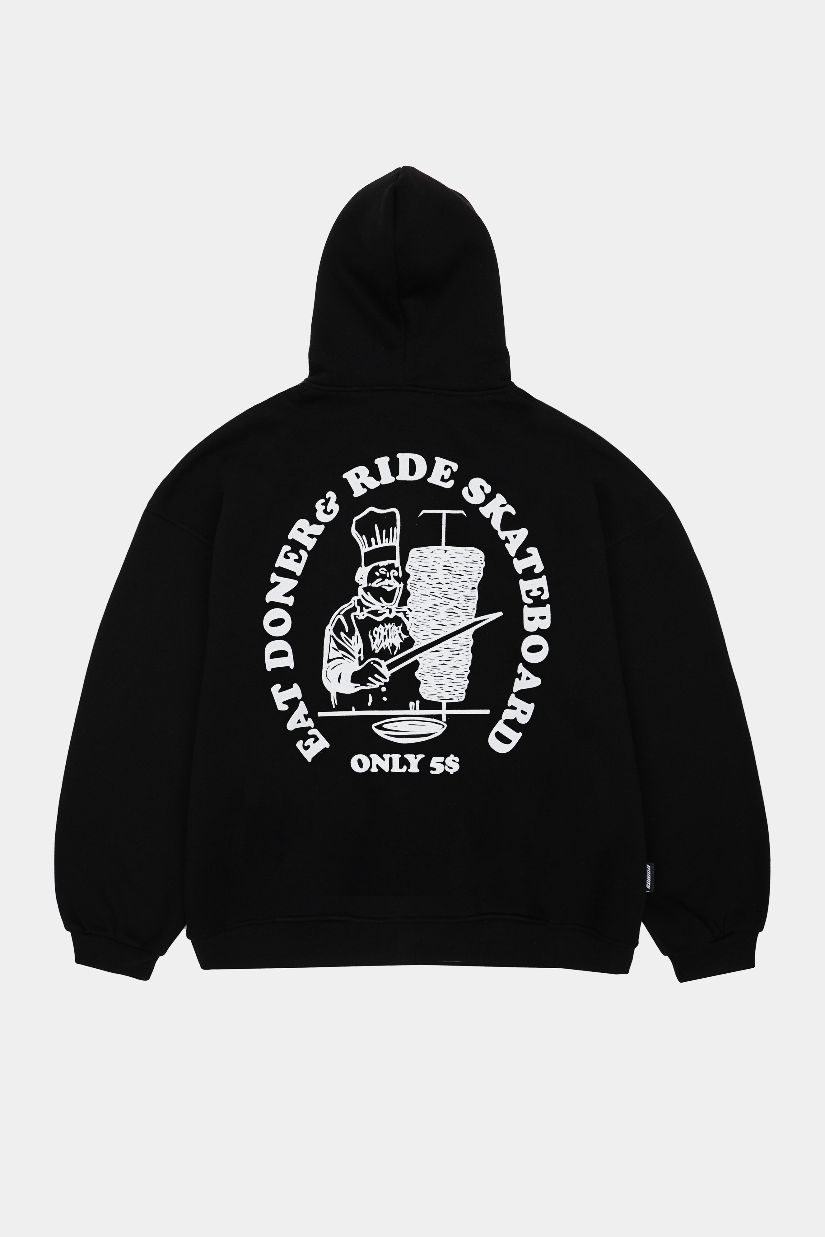 Sohigh Boxy Fit E.D.R.S V3 Zip Hoodie - Siyah