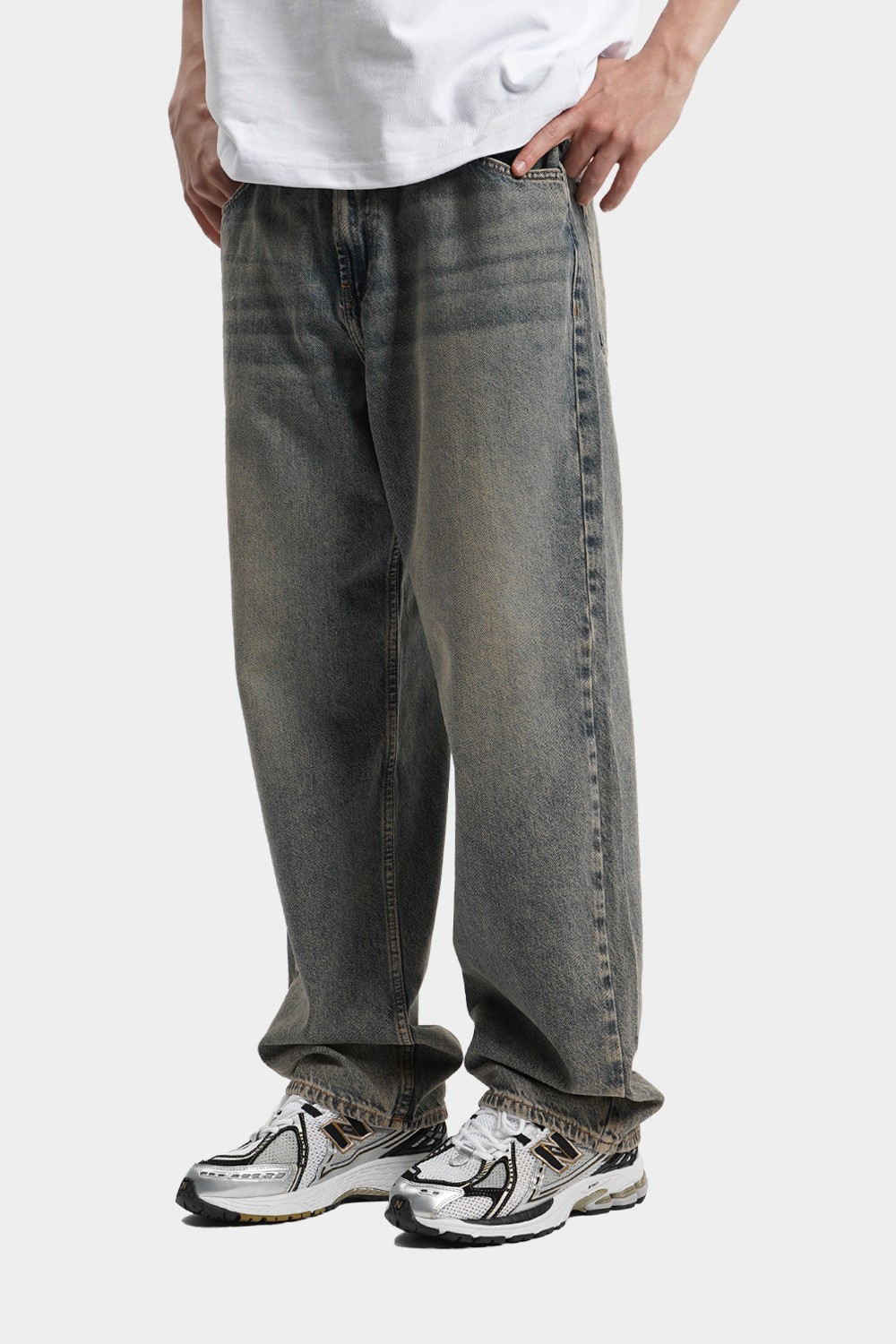 Baggy Skate Dark Blue Wash Jeans (SWT-16)