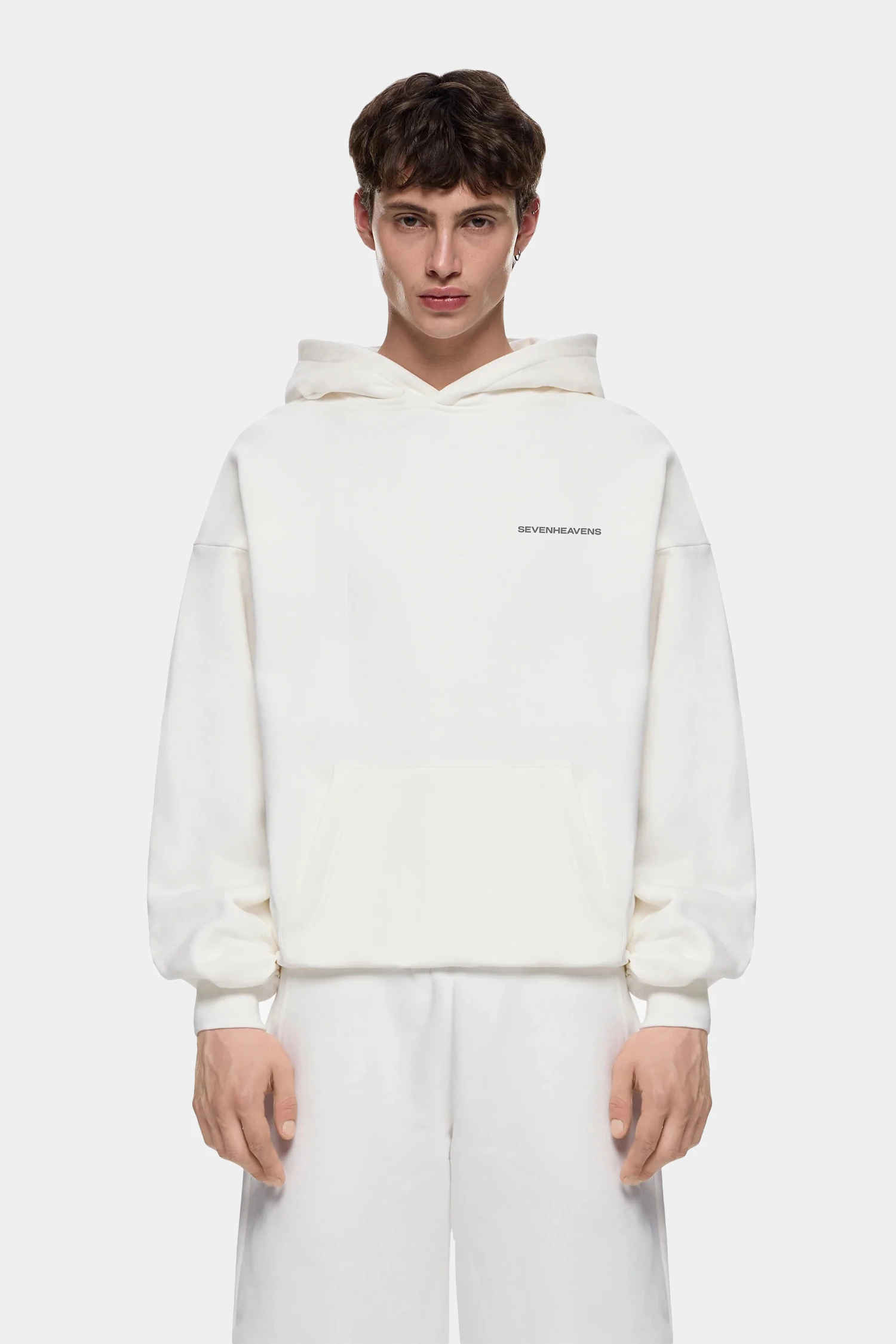 Washed Boxy Heavyweight Hoodie - White