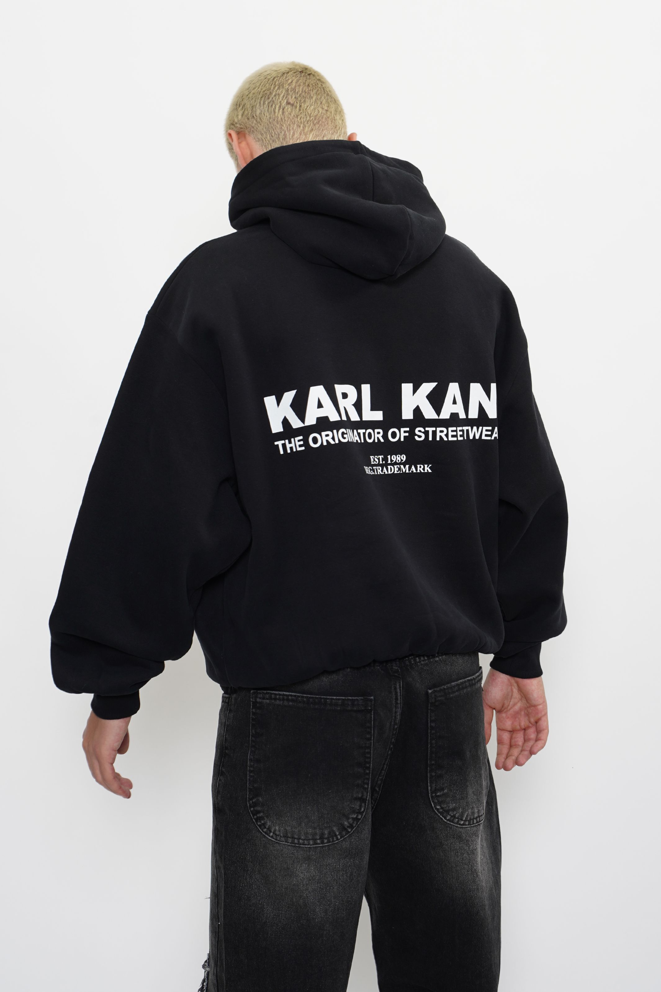 K. Kani Oversized Retro Hoodie Black