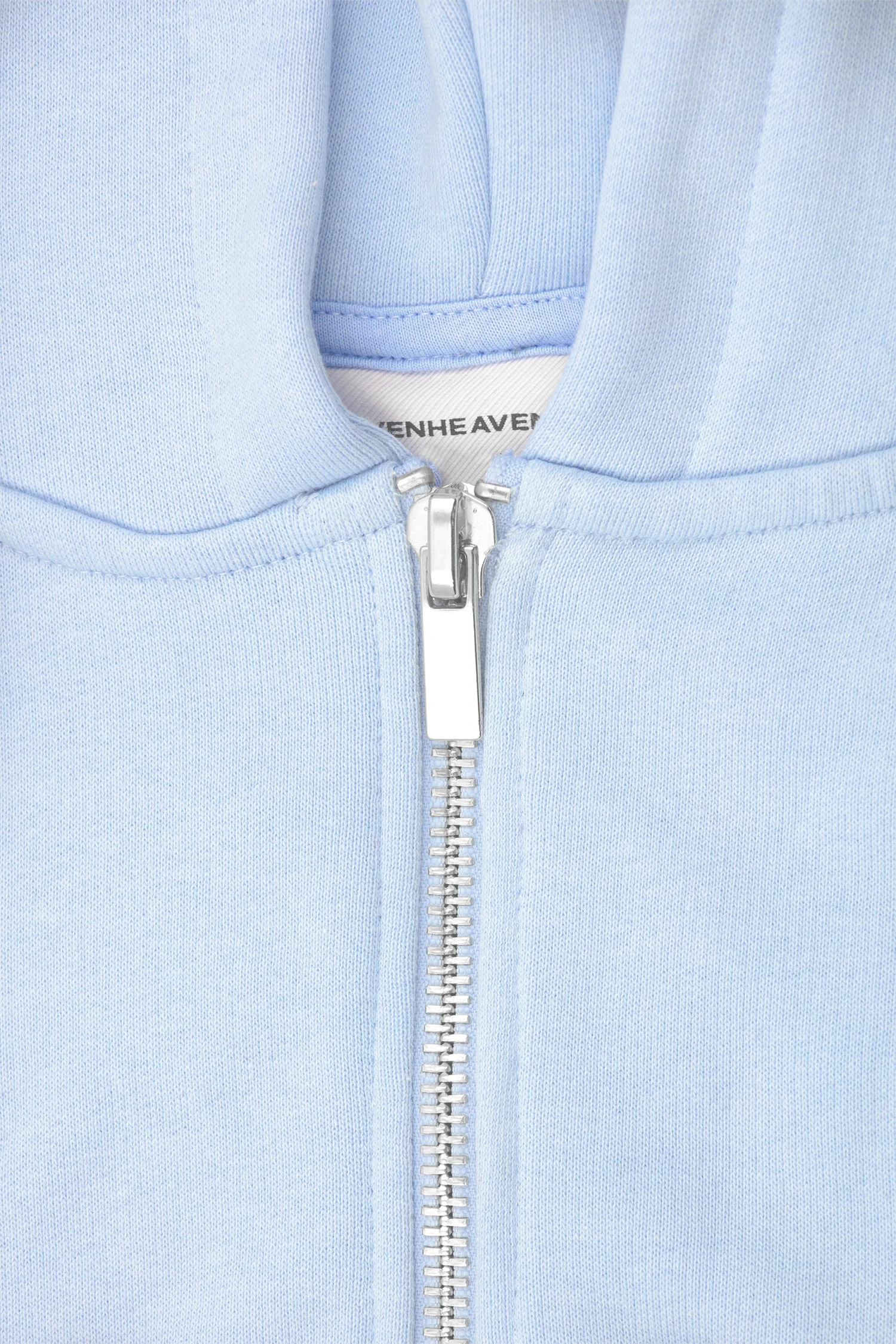 Washed Boxy Heavyweight Zip Hoodie - Baby Blue