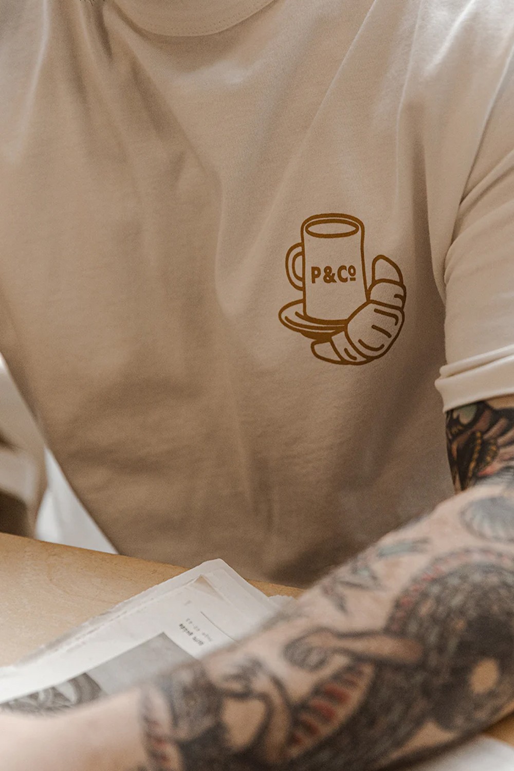 Coffee & Croissants T-Shirt (PCO-17)