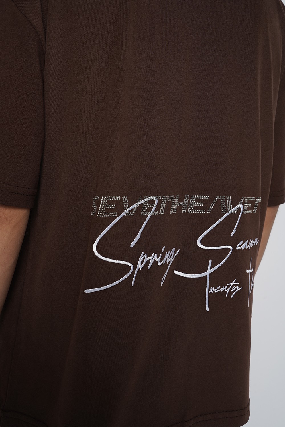 S.Heavens Oversized Rhinestone T-Shirt