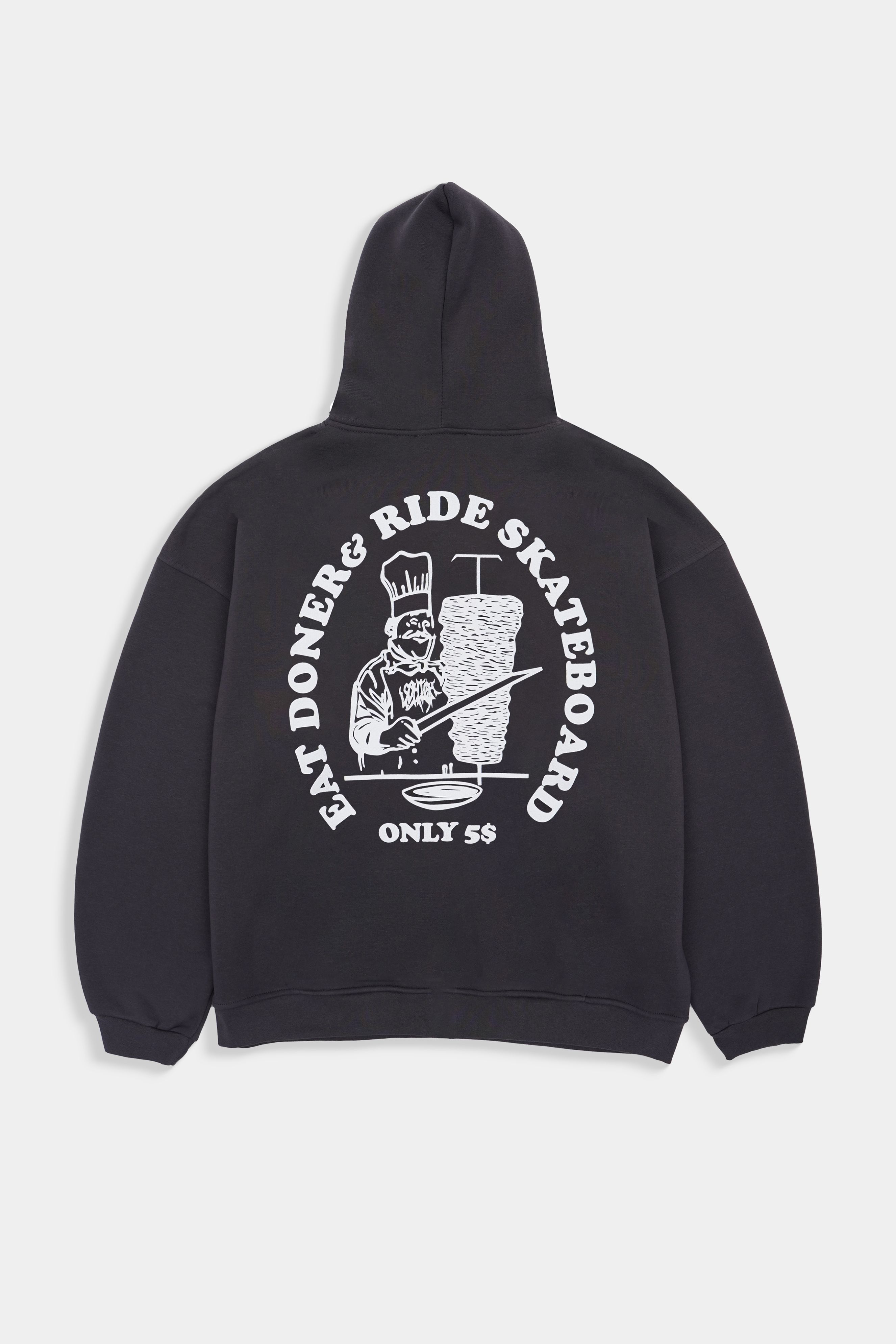 Sohigh Boxy Fit E.D.R.S V3 Zip Hoodie - Füme