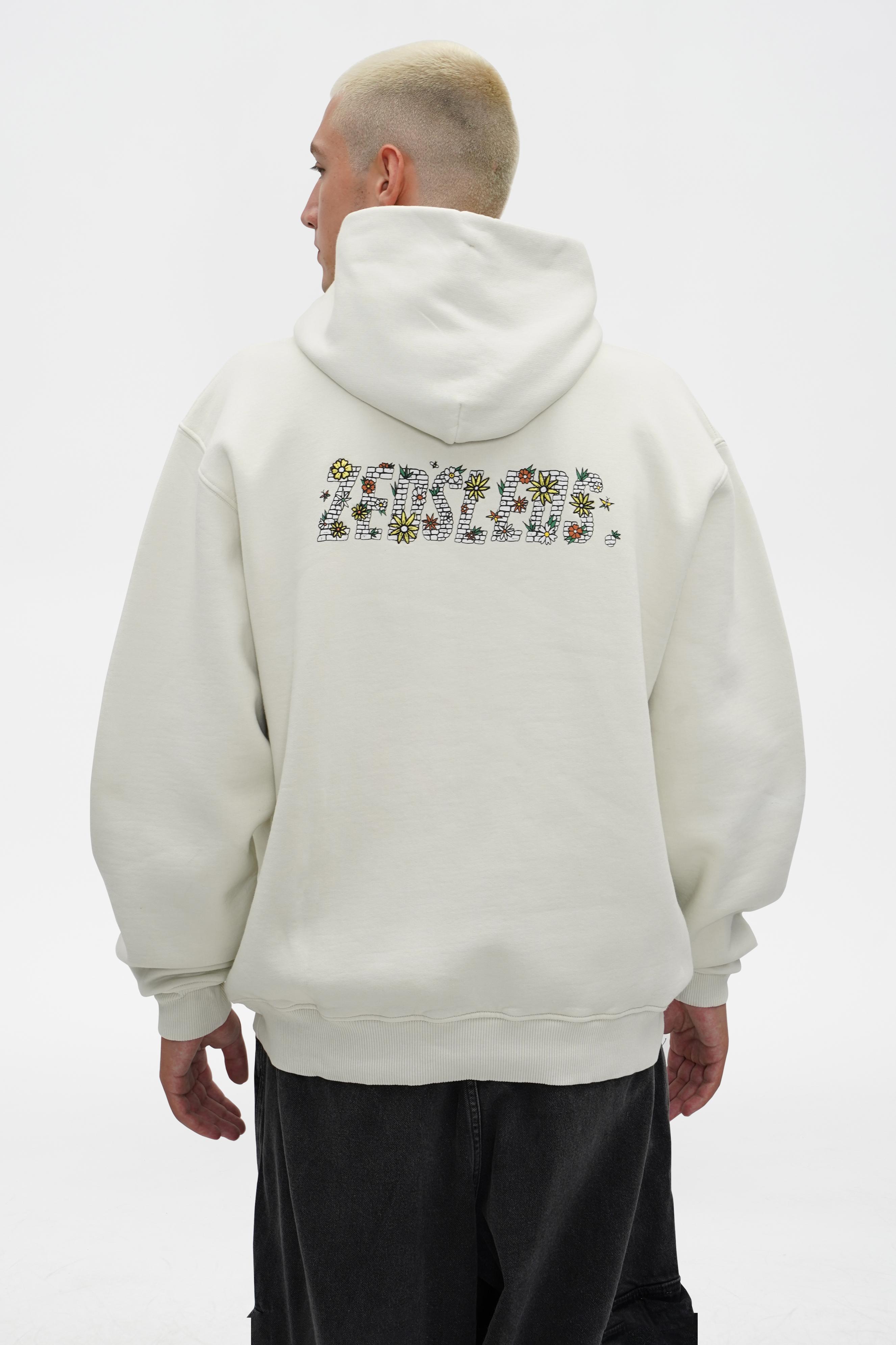 Stoned Flower Embroidery Hoodie (TEMP-1) 