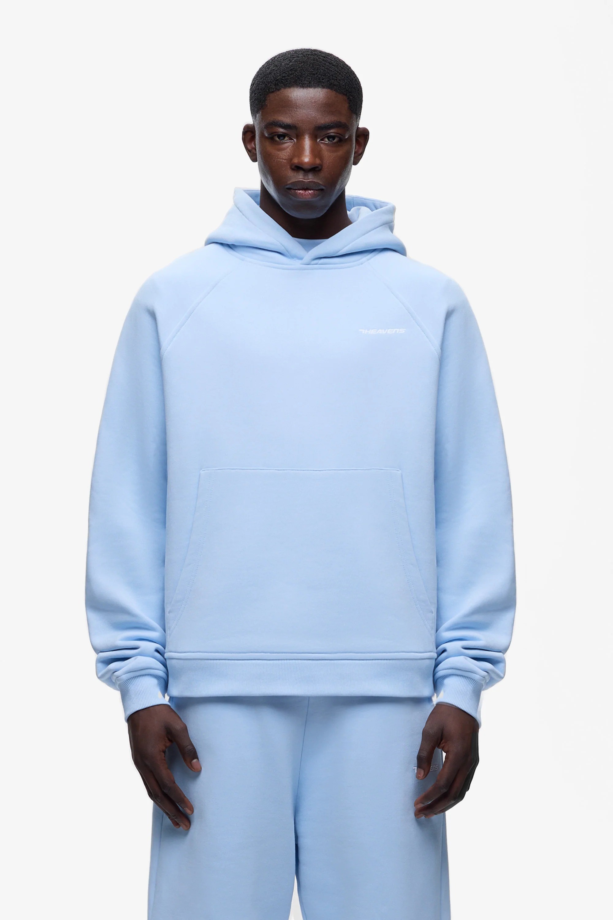 Boxy Fit Heavyweight Hoodie - Baby Blue
