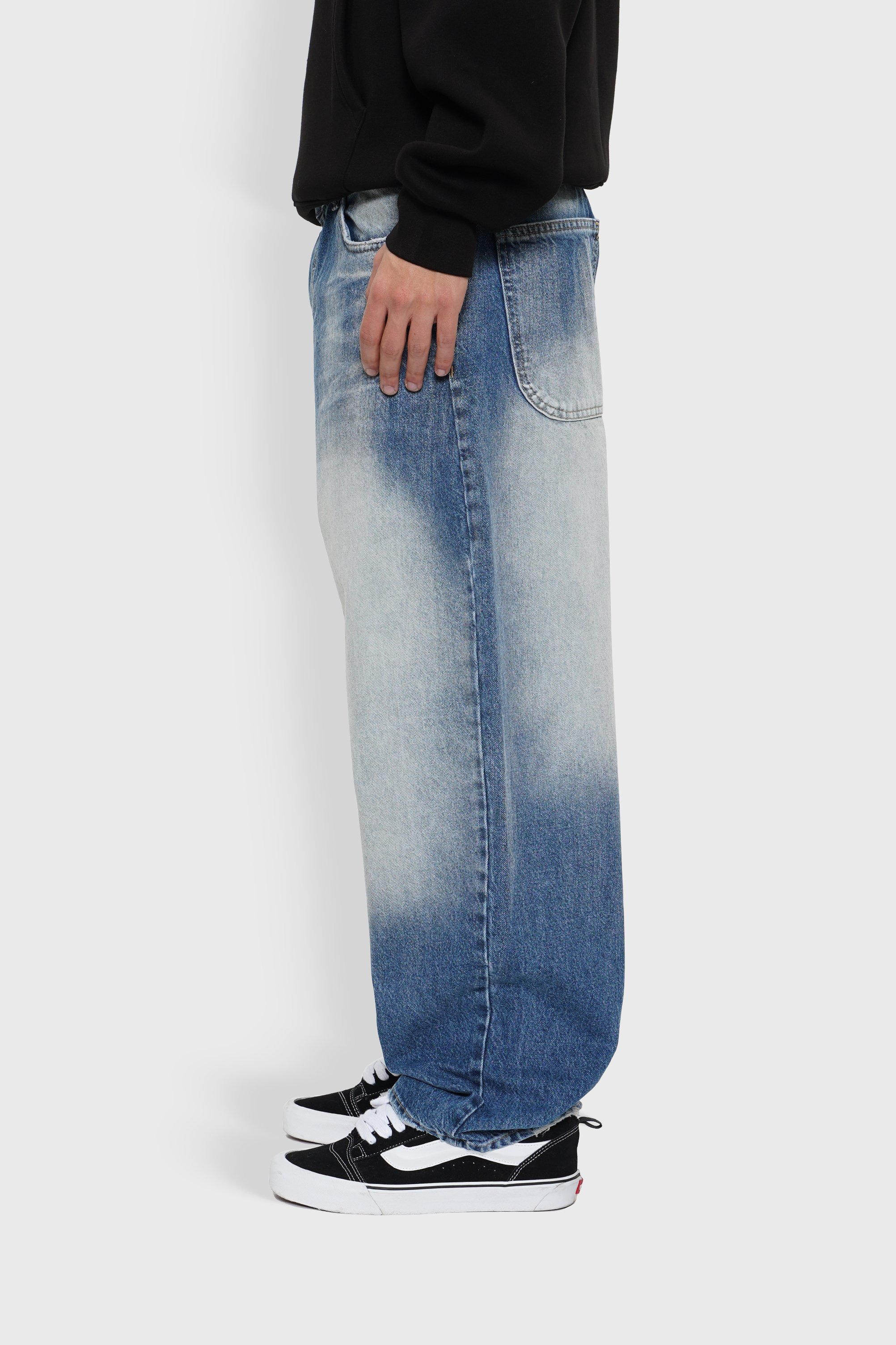 Sohigh Heavy-Tint Baggy Jeans - Vintage Blue