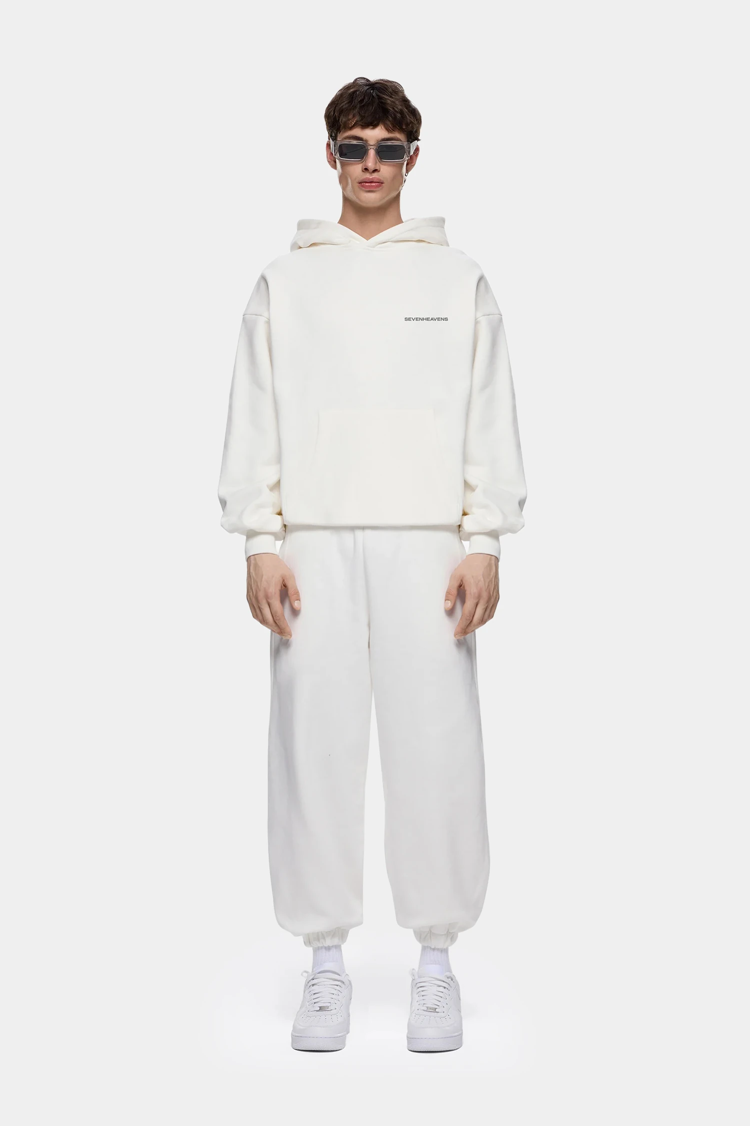 Washed Boxy Heavyweight Hoodie - White