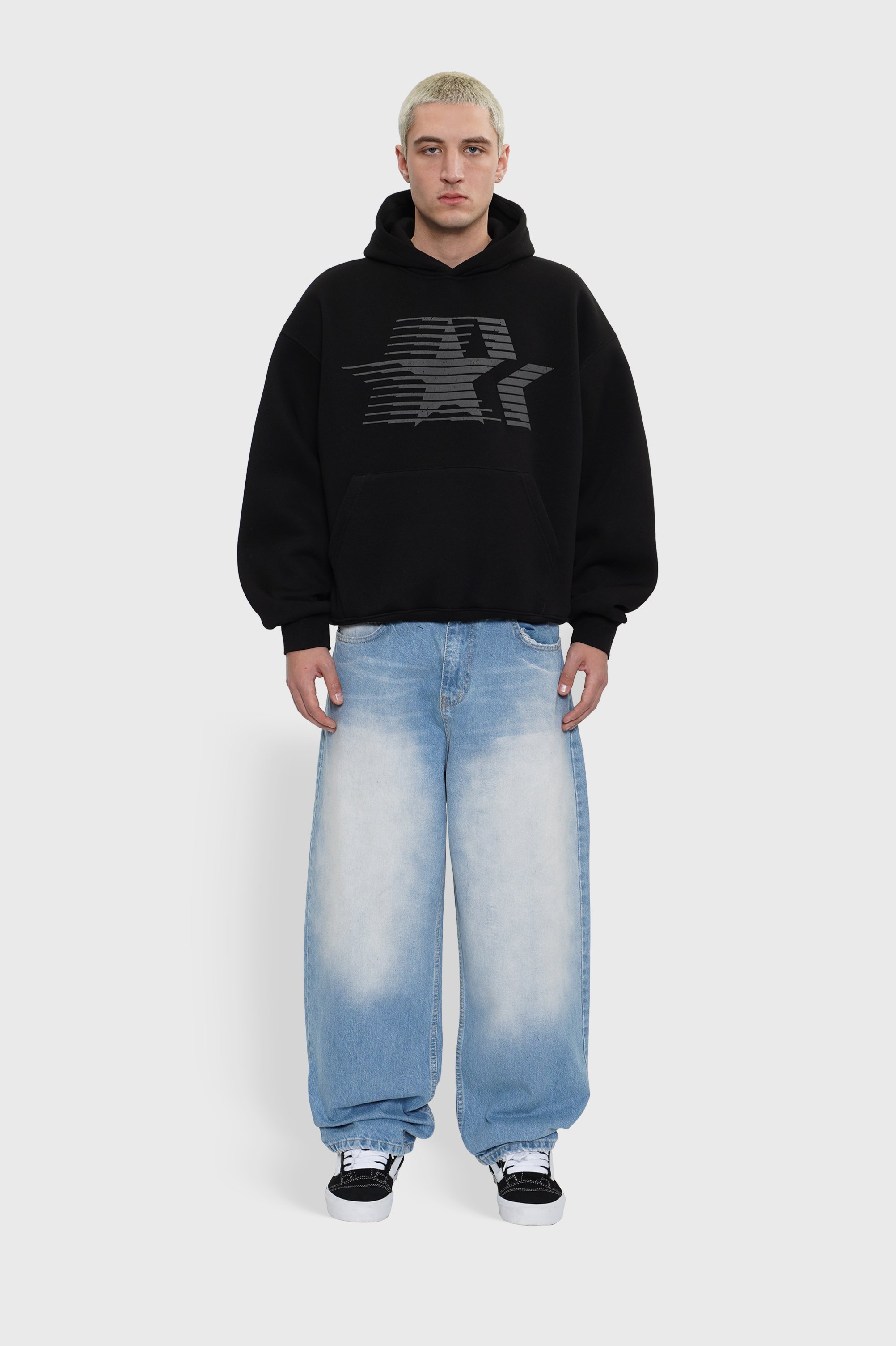 Sohigh Heavy-Tint Baggy Jeans - Light Blue