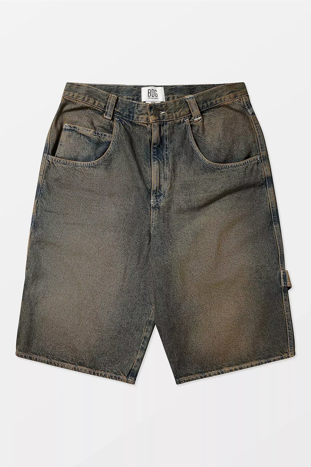 BDG Oversized Carpenter Shorts - Stone Tinted
