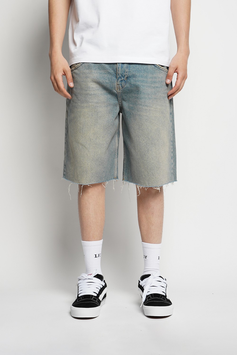 Grunge Washed Boyfriend Shorts (UOS-12)