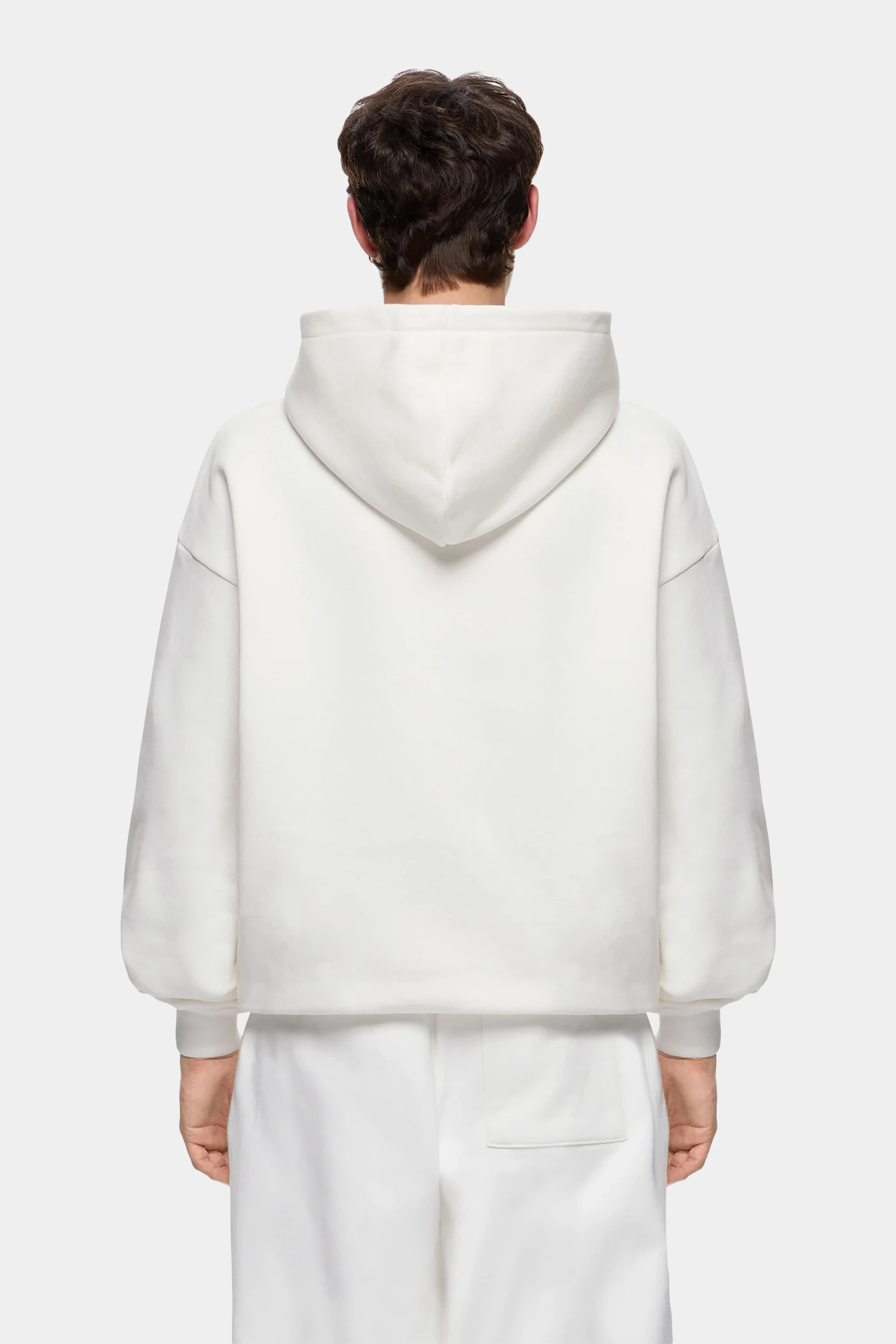 Washed Boxy Heavyweight Hoodie - White
