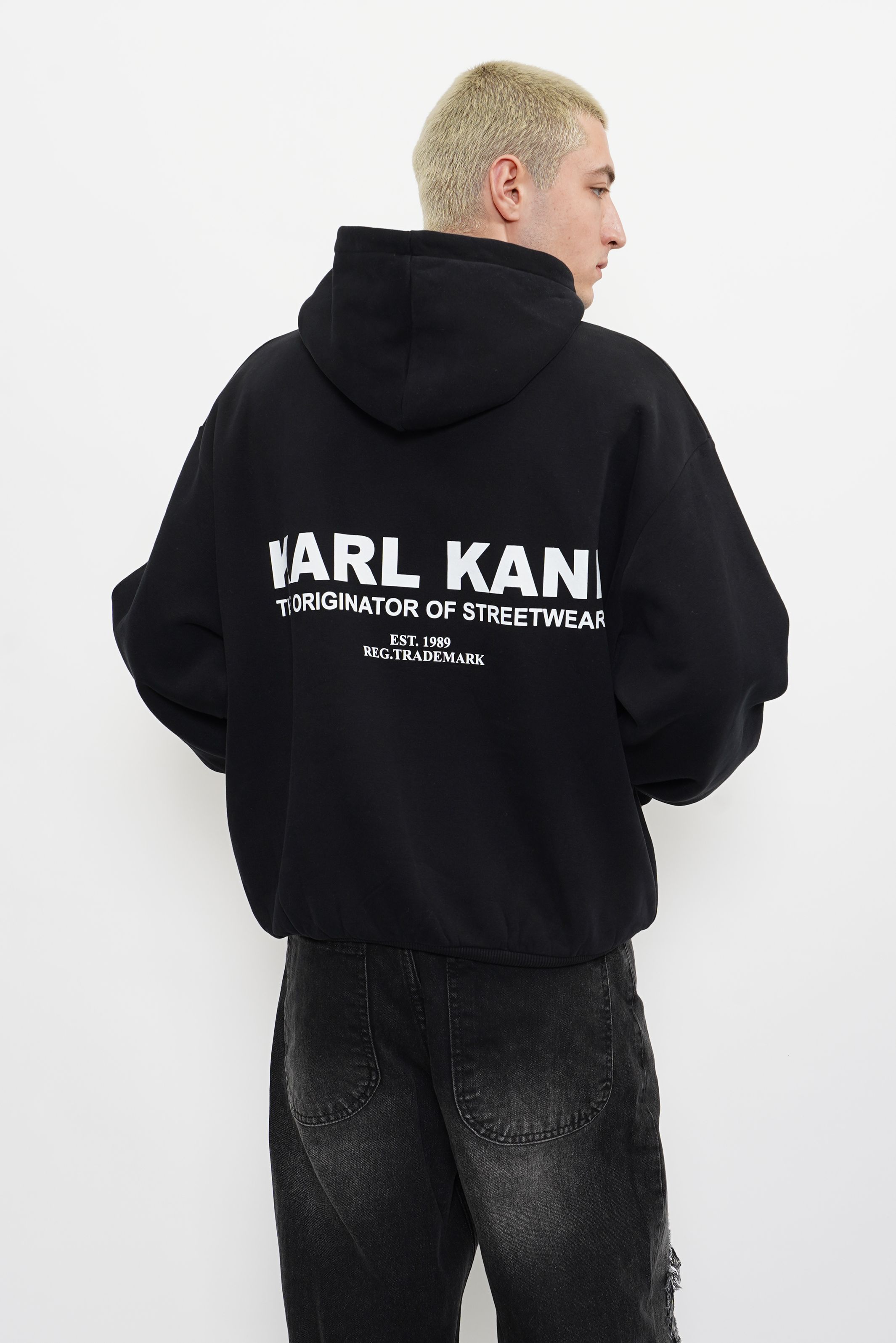 K. Kani Oversized Retro Hoodie Black