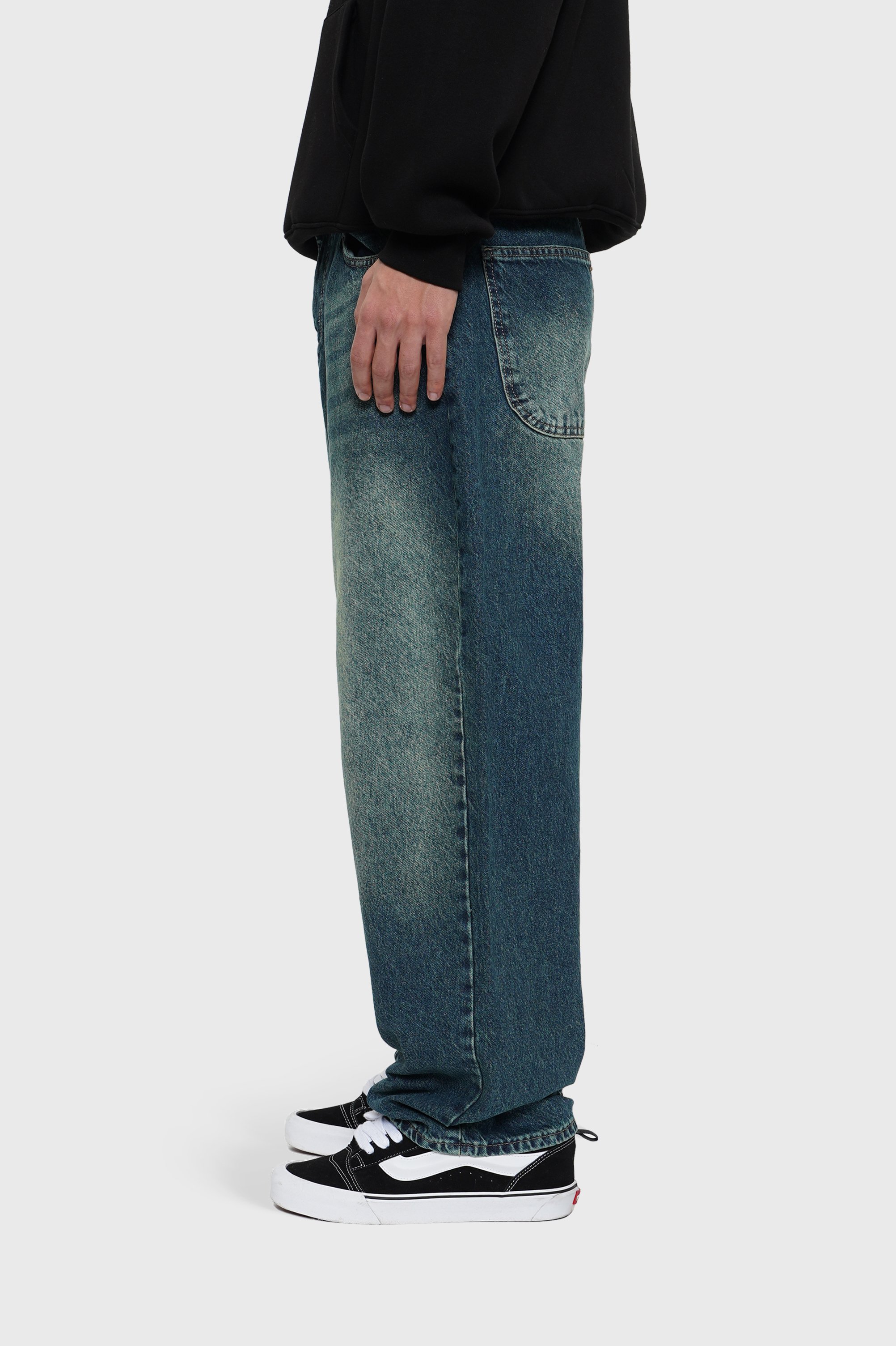 Sohigh Heavy-Tint Baggy Jeans - Green