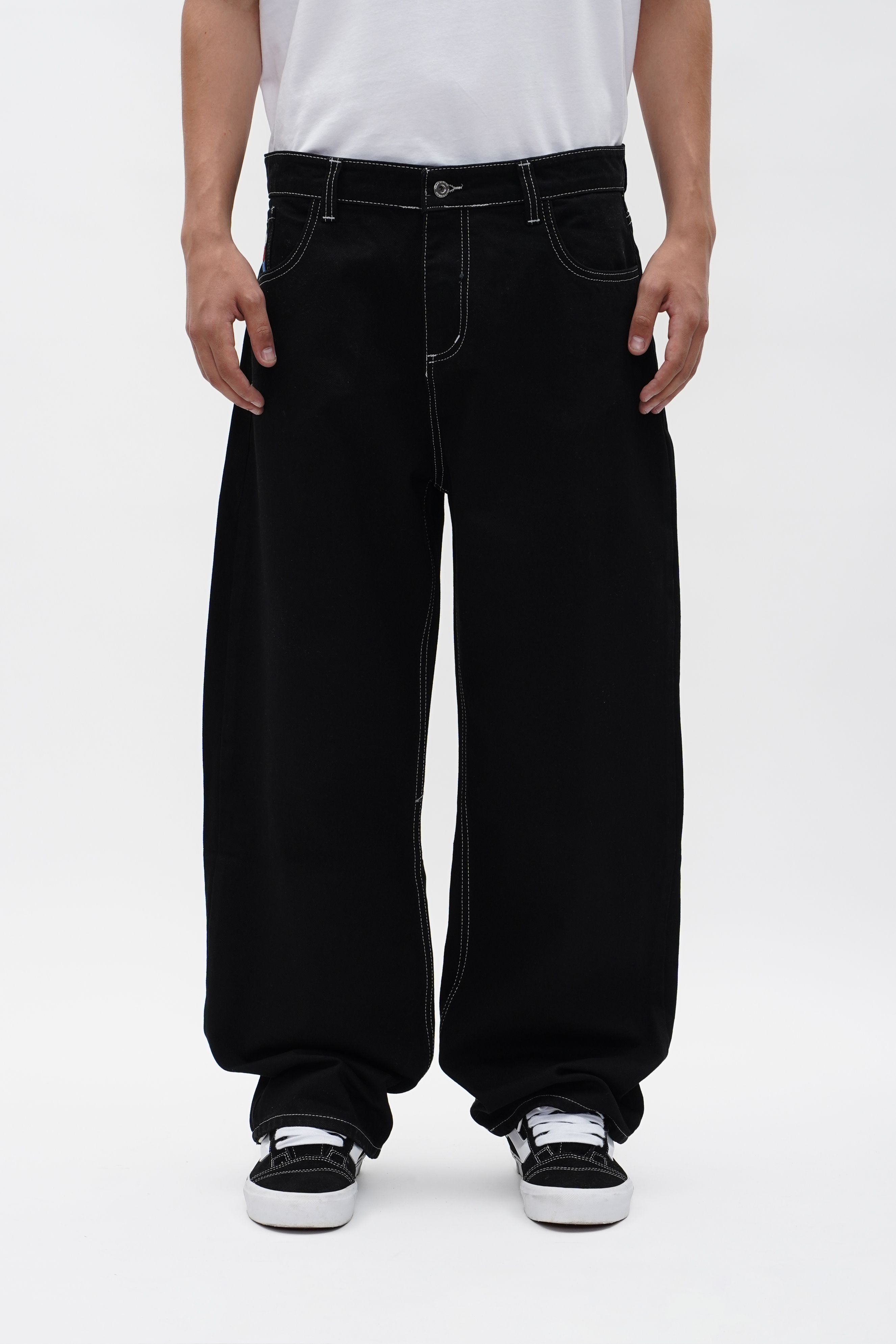 Big Boy Baggy Jeans - Contrast Black