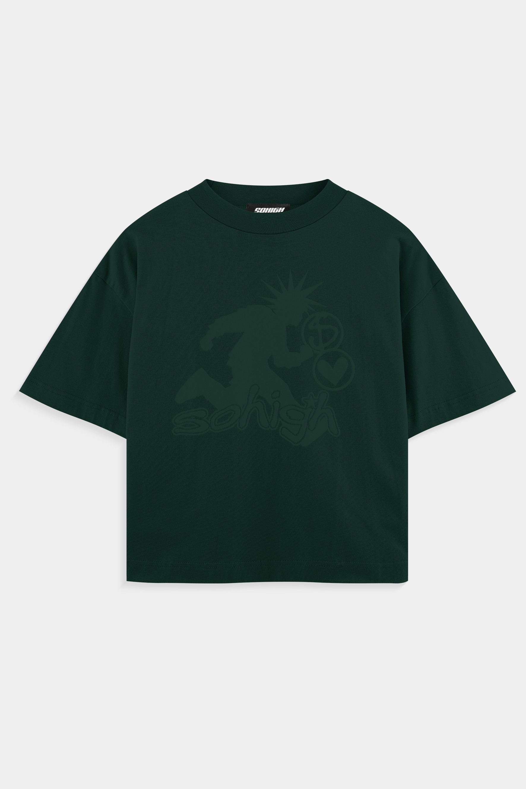 Sohigh Heavyweight Puffer Running Boy T-Shirt  - Nefti Yeşili