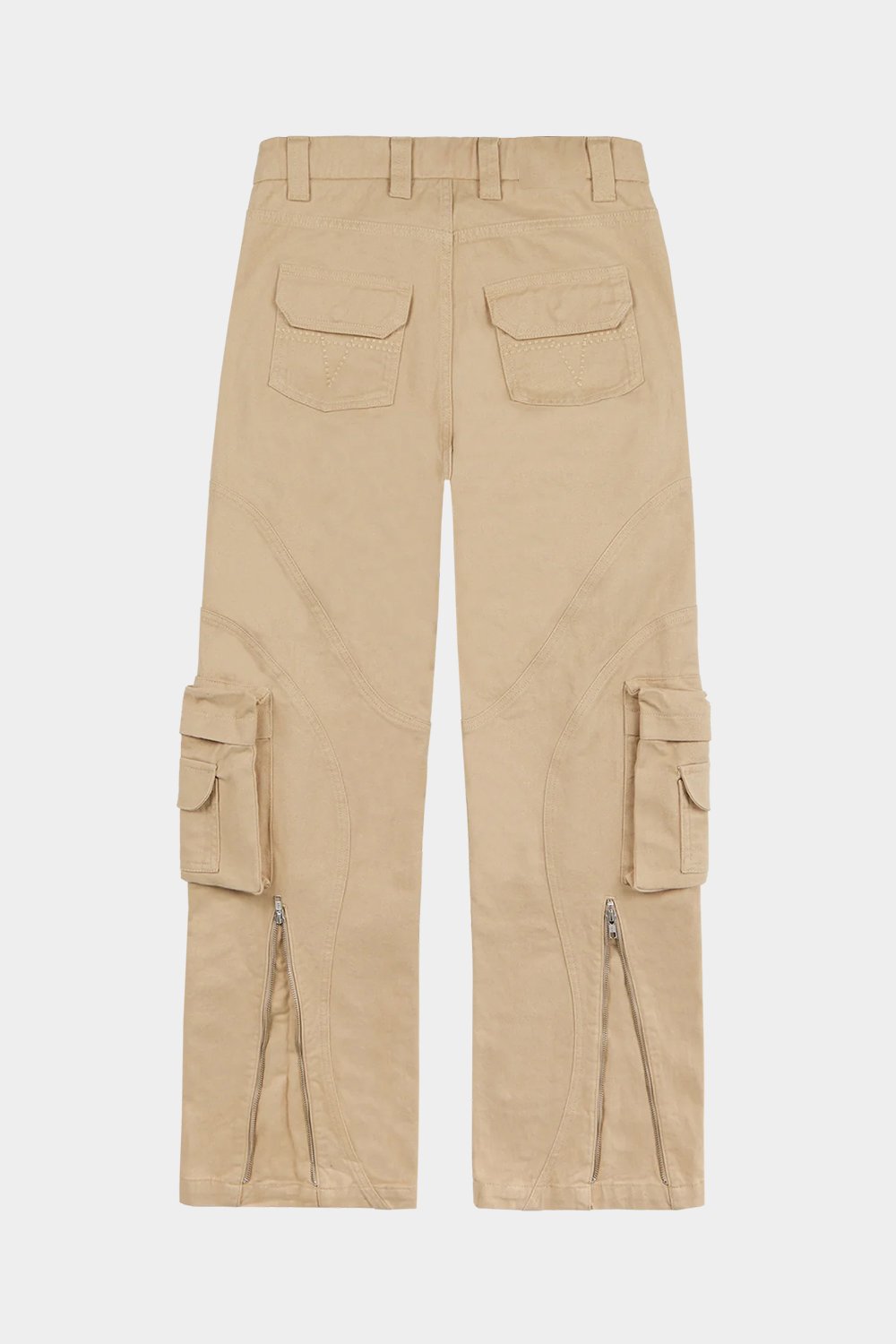 Beige Net Cargo Pants (TVS3)