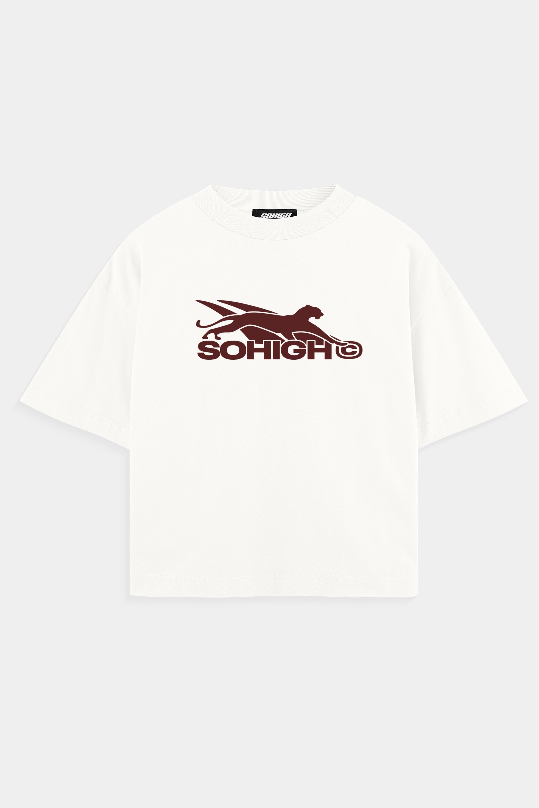 Sohigh Heavyweight Panther T-Shirt  - Kırık Beyaz