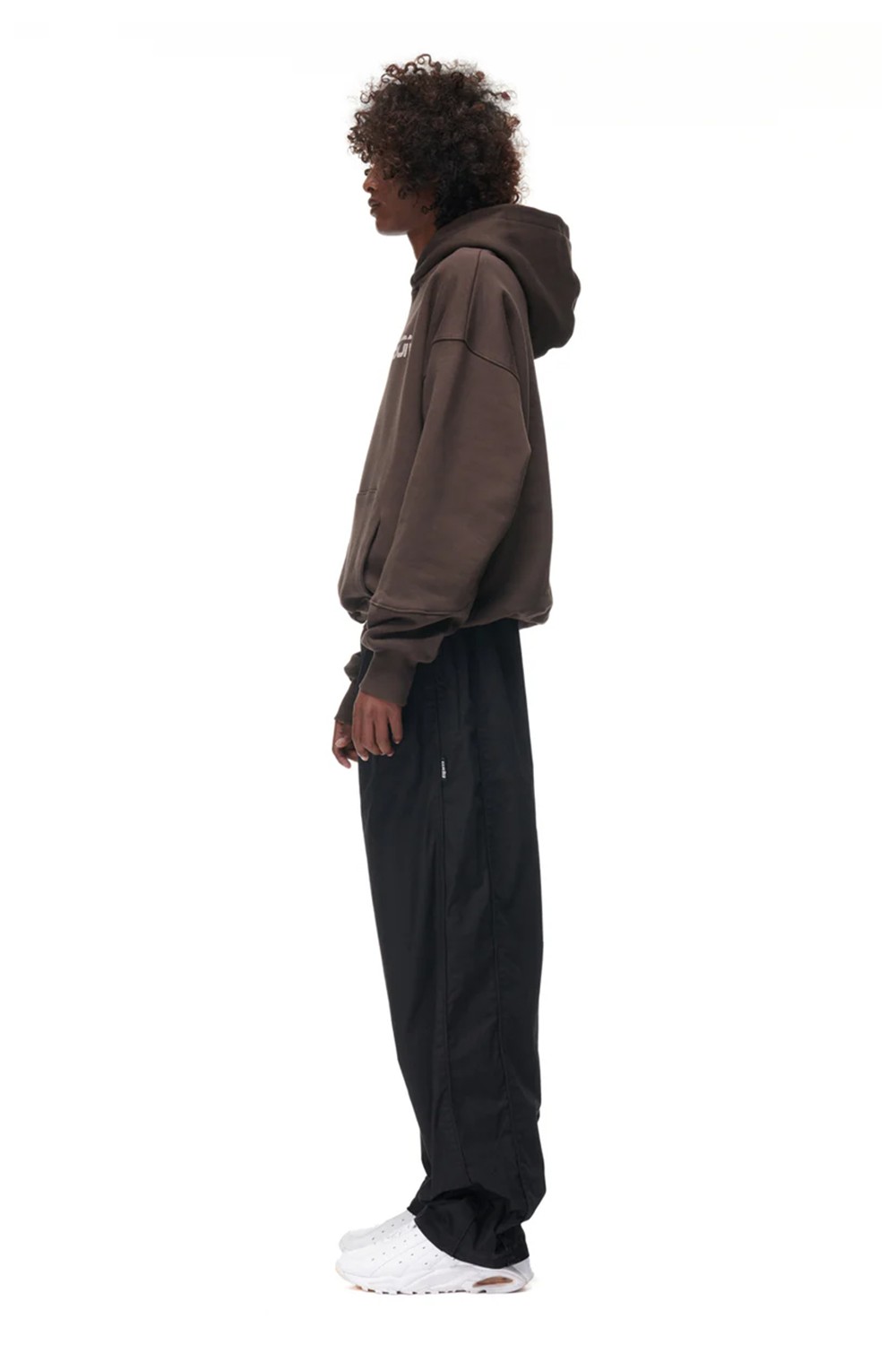 Tiles Boxy Hoodie Brown