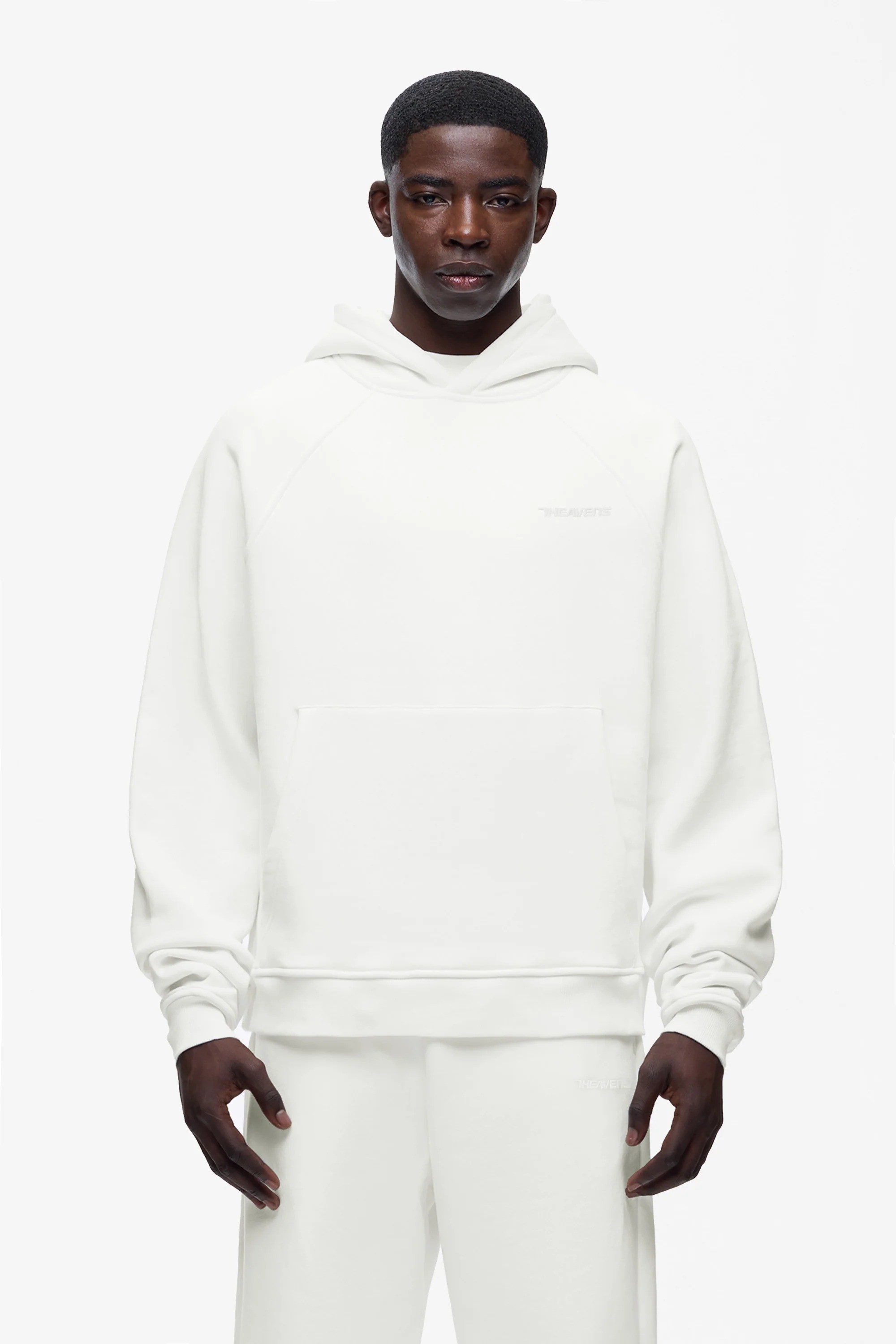 Boxy Fit Heavyweight Hoodie - Cream