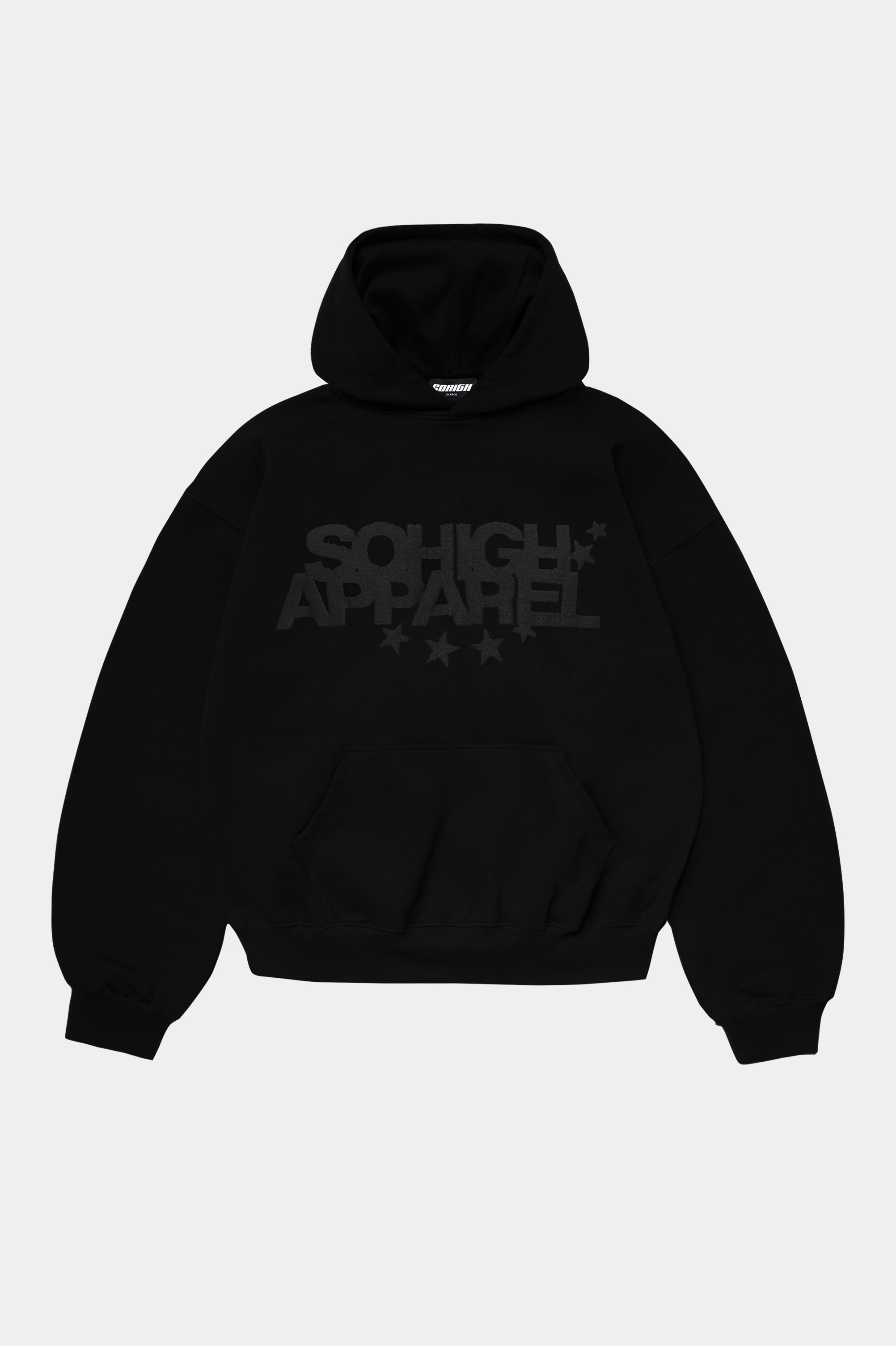 Sohigh Puffer Logo Boxy Fit Hoodie