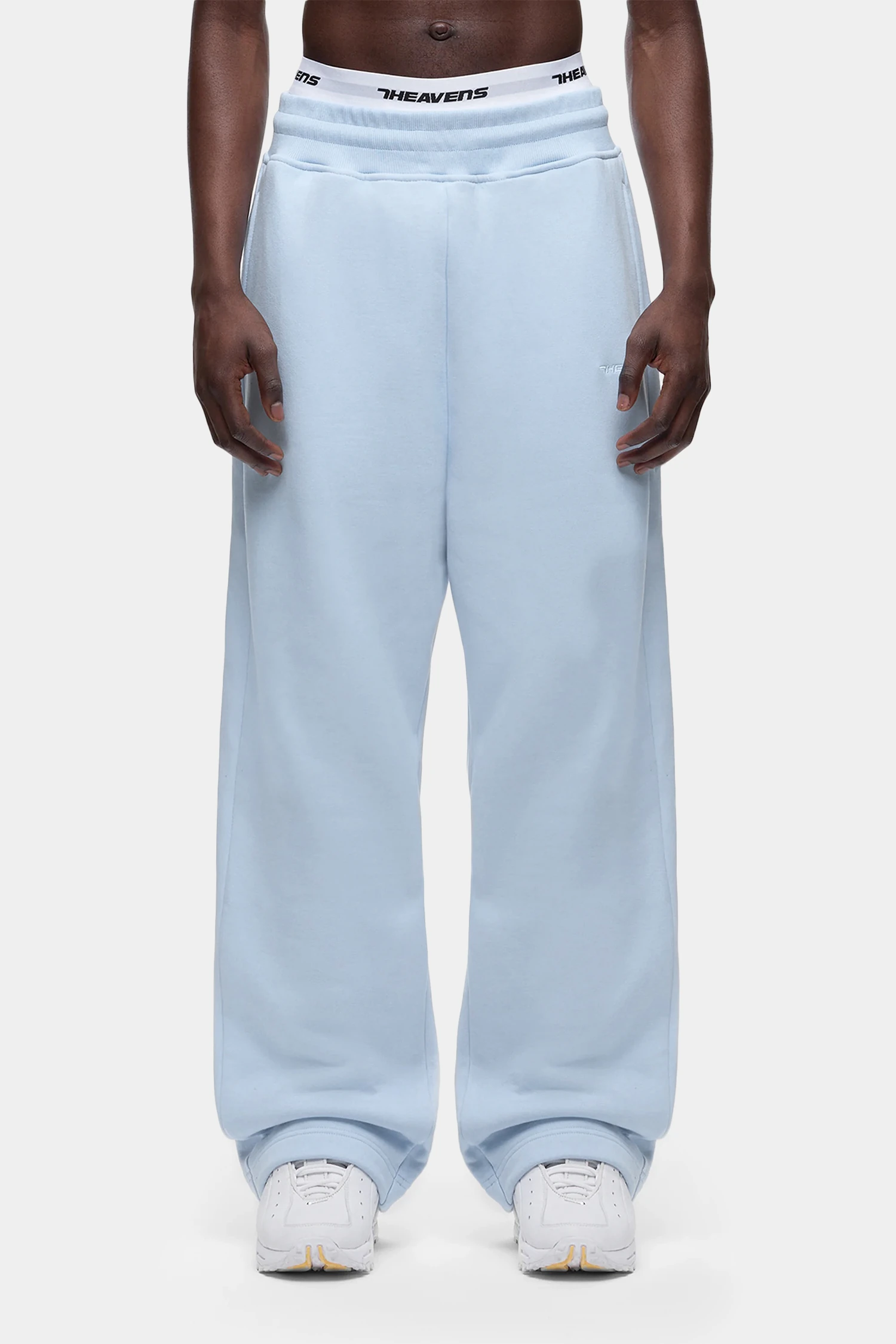 Washed Heavyweight Open Leg Jogger - Washed Light Blue