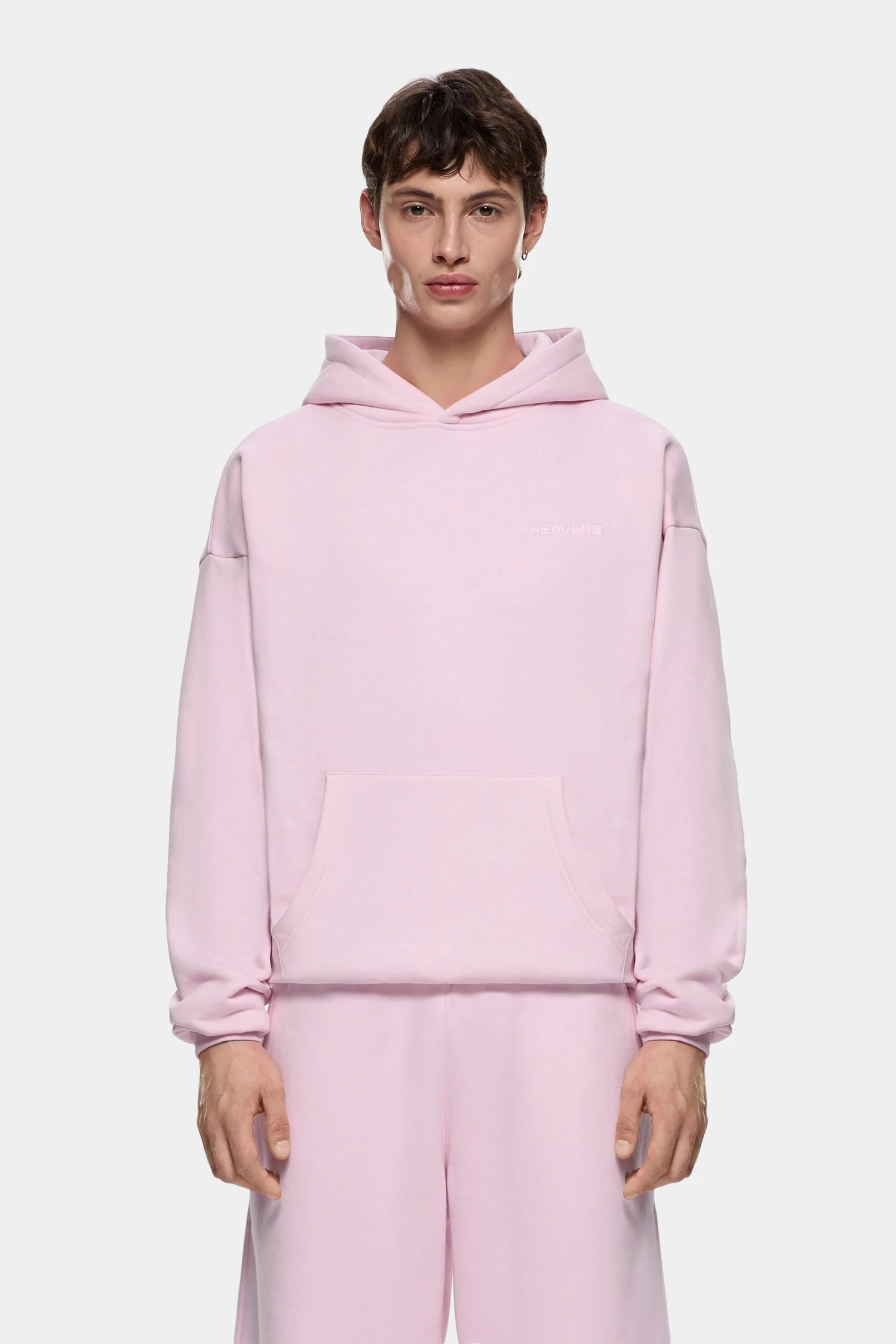 Washed Boxy Heavyweight Hoodie - Pink