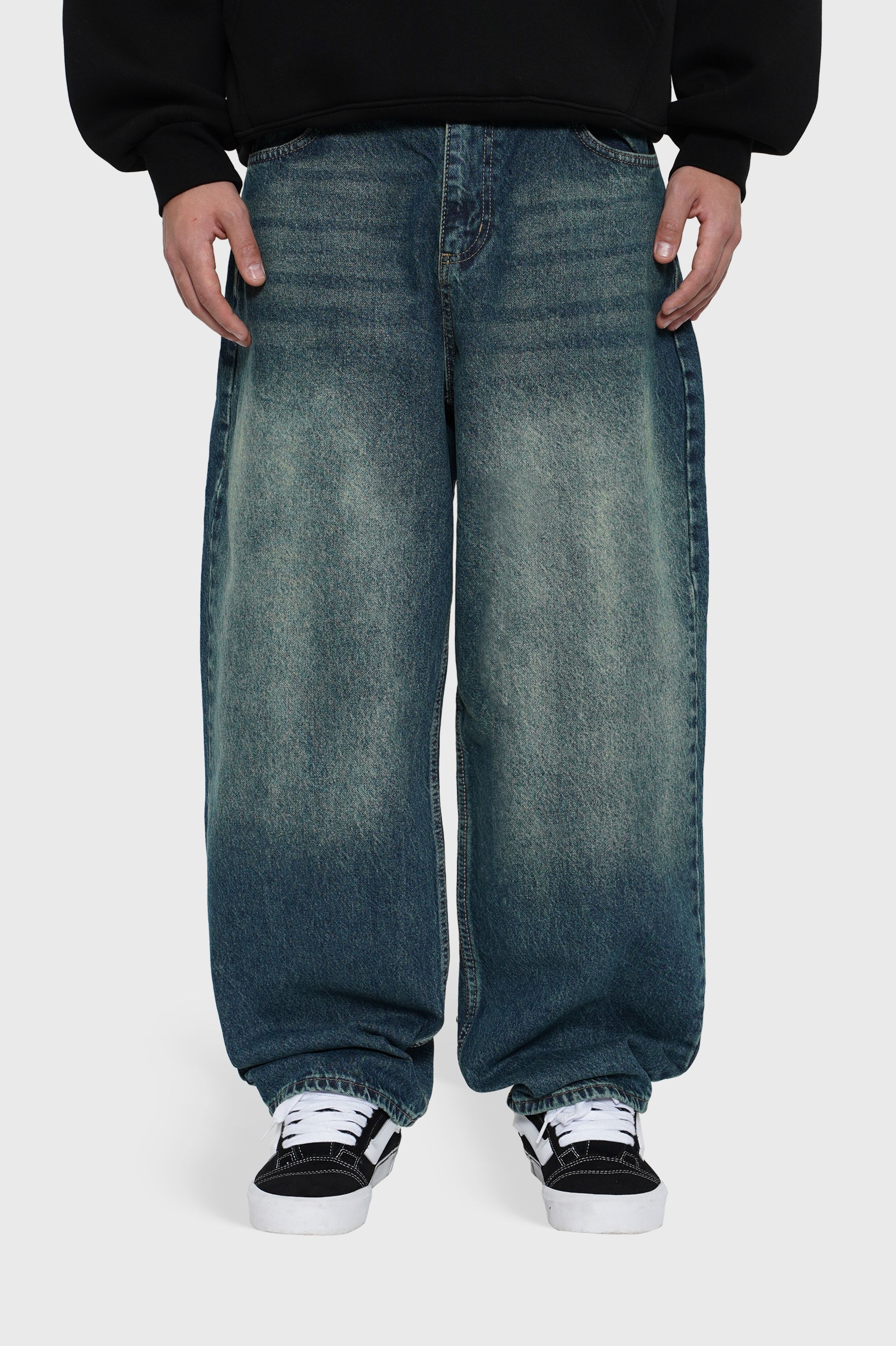 Sohigh Heavy-Tint Baggy Jeans - Green