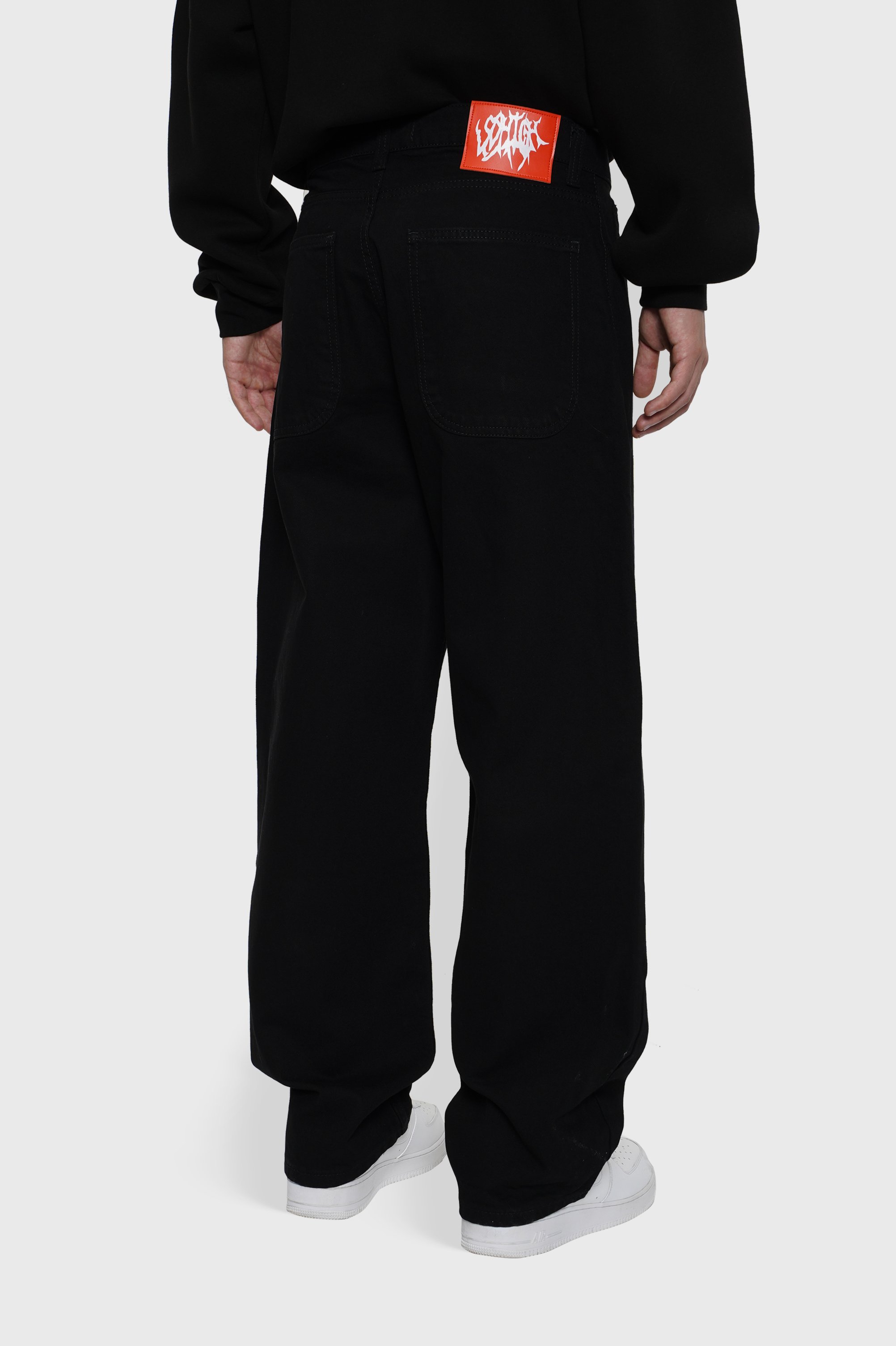 Sohigh Heavy-Tint Baggy Jeans - Black