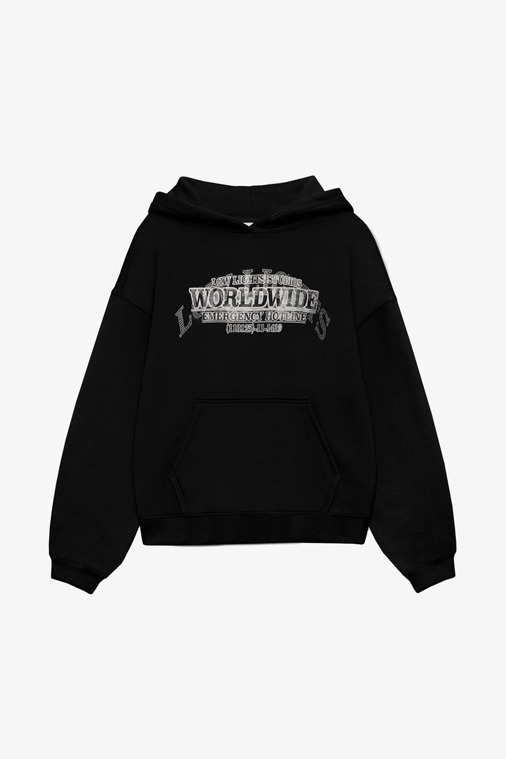 L.L.S. Oversized Rhinestone Hoodie (LLS-8)