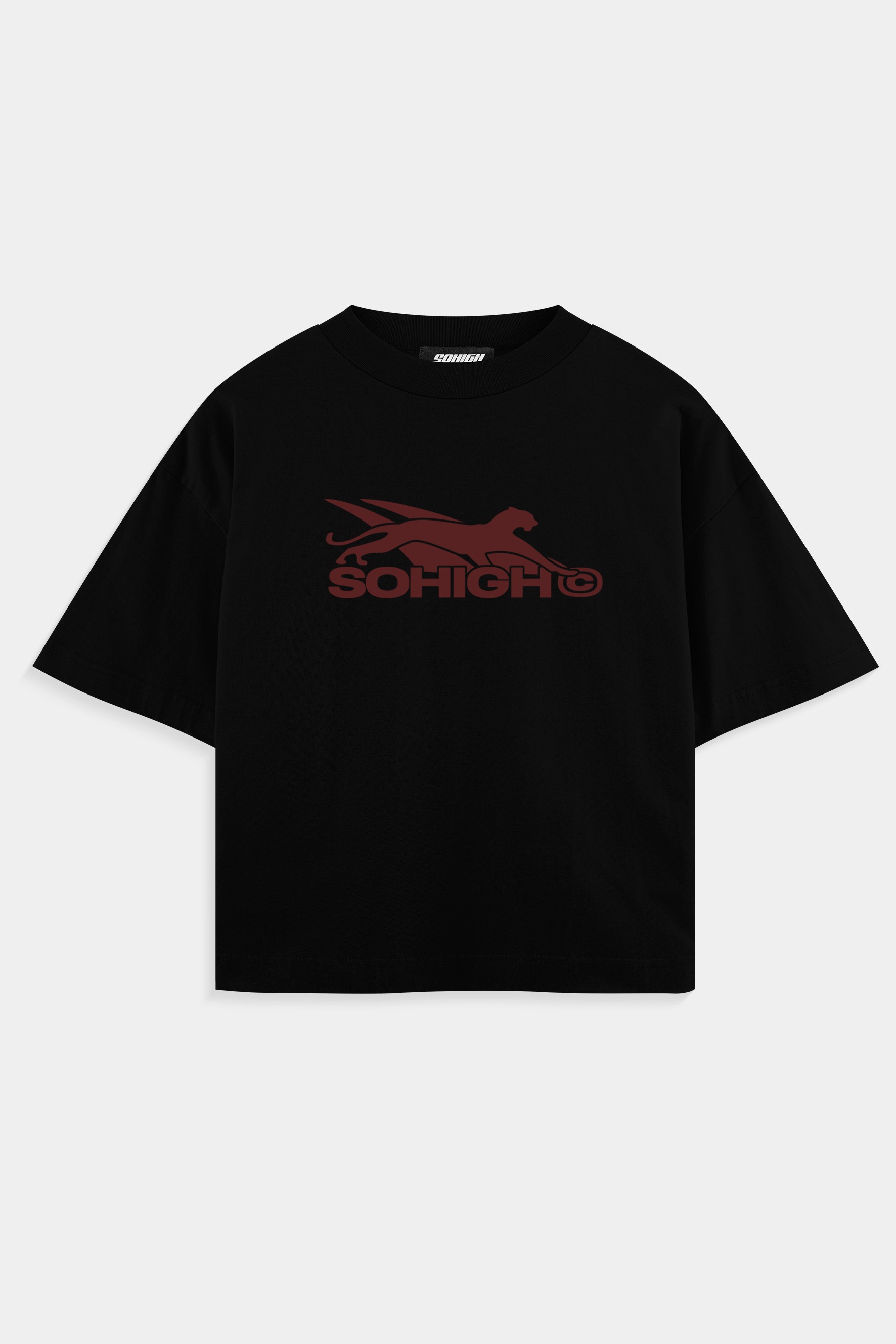Sohigh Heavyweight Panther T-Shirt  - Siyah