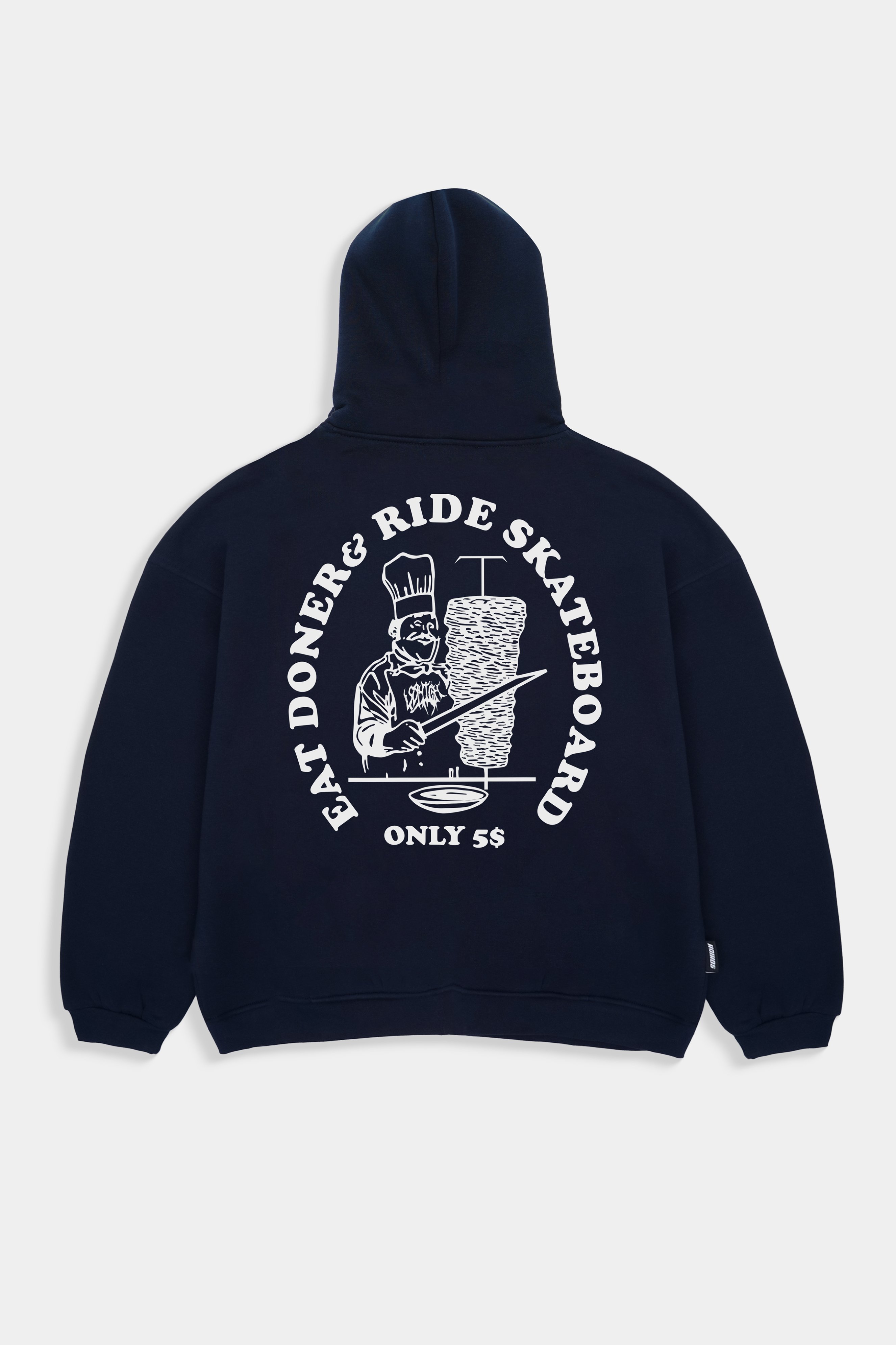 Sohigh Boxy Fit E.D.R.S V3 Zip Hoodie - Navy