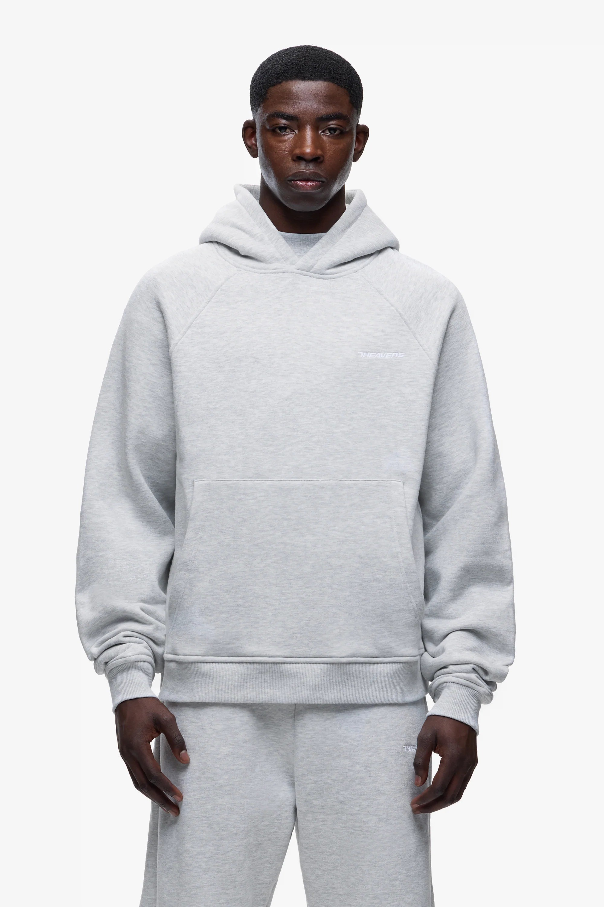 Boxy Fit Heavyweight Hoodie - Heater Grey