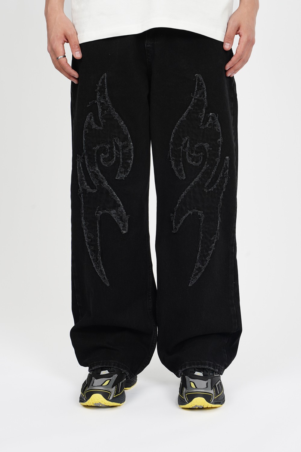 Sohigh Applique Baggy Jeans