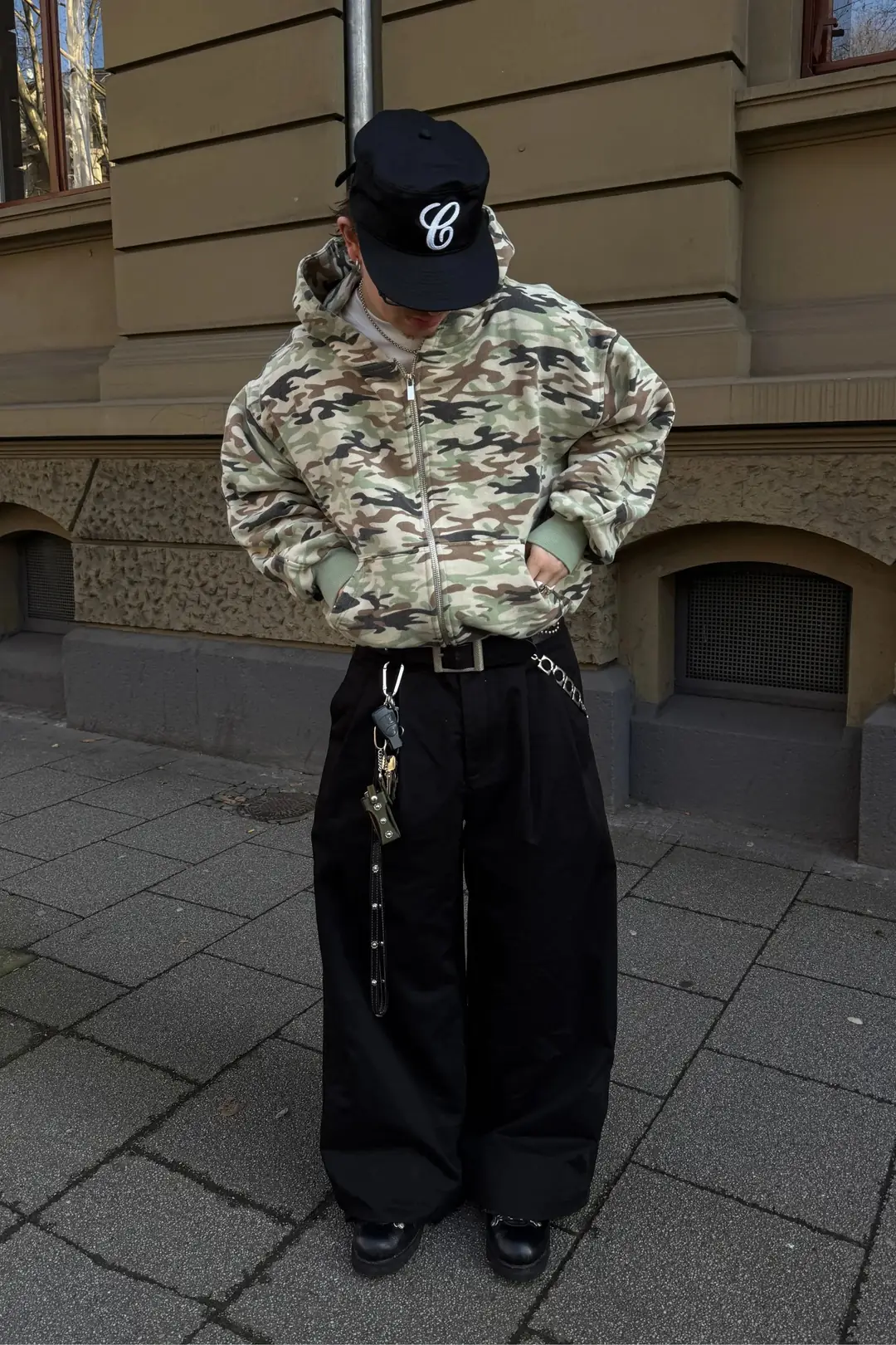 トップス XG Cropped Camo Zip Hoodie XQLXL-0571 Camo Cropped Zip Hoodie