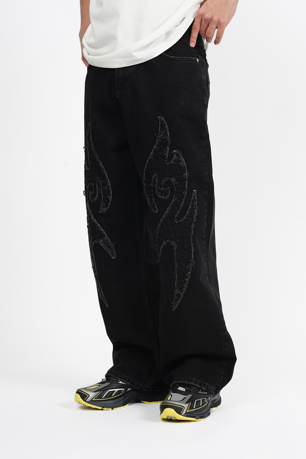 Sohigh Applique Baggy Jeans