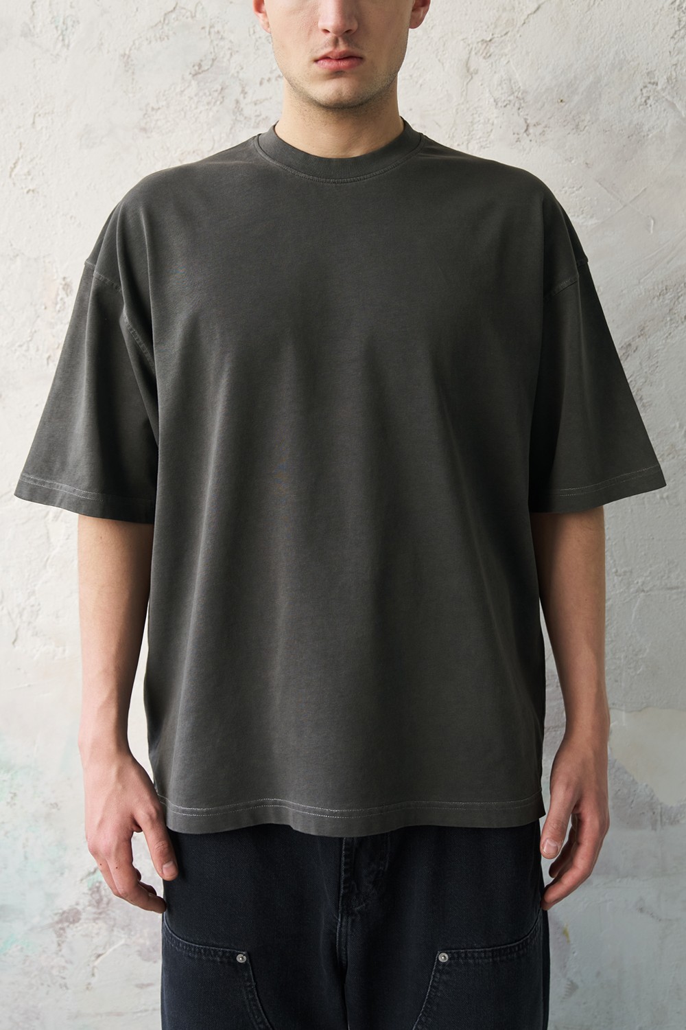 Sohigh Blank Oversized T-Shirt - Washed Grey