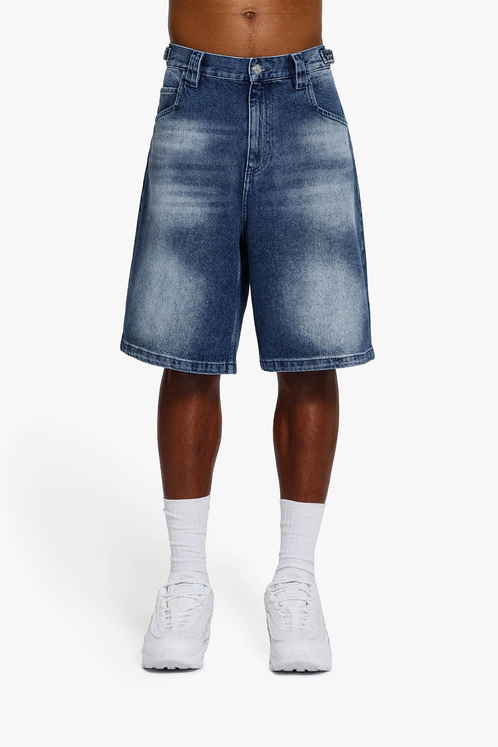 VCNTY Washed Baggy Denim Jorts - Vintage Blue