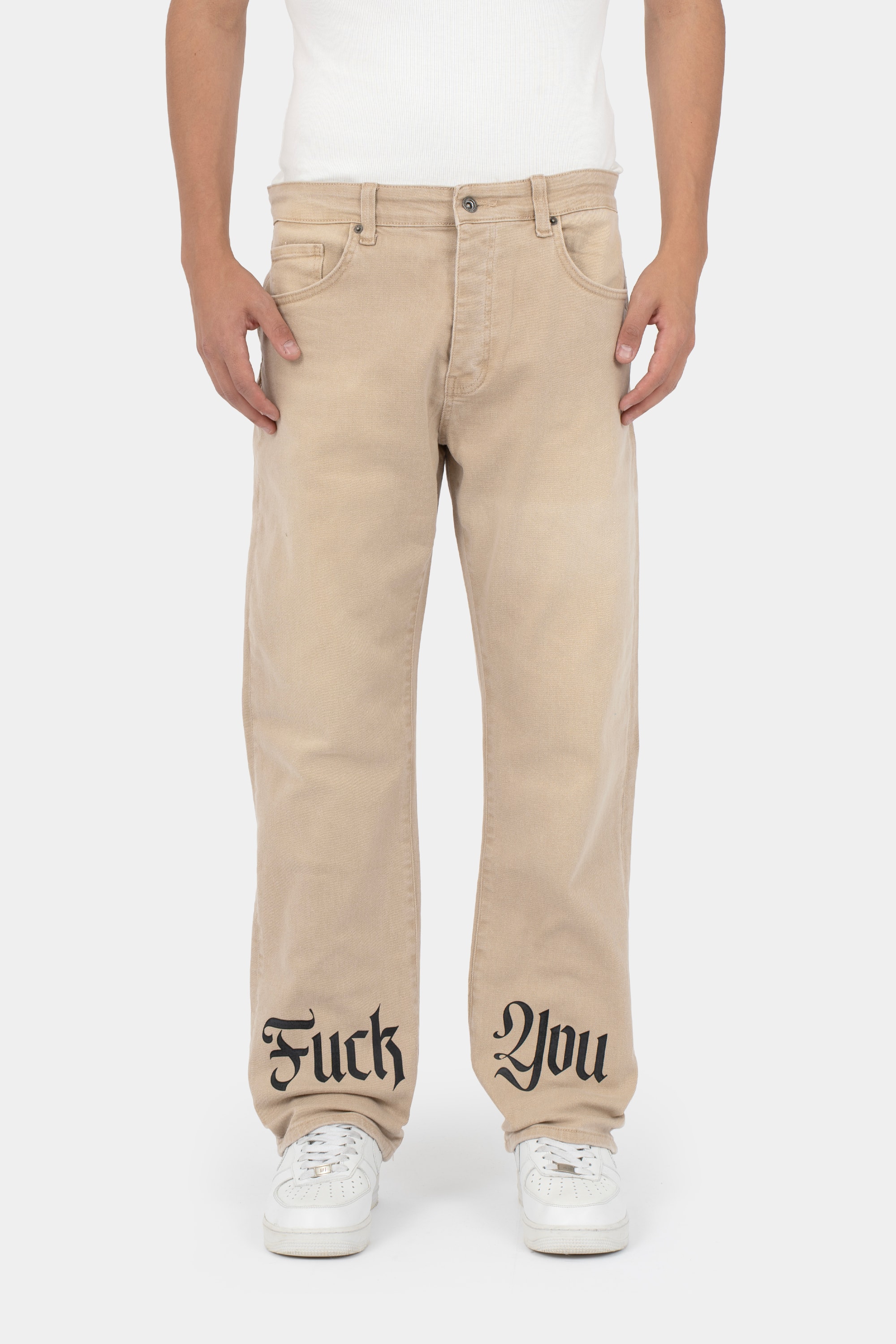 Mafia Baggy F*Y* Jeans - Beige