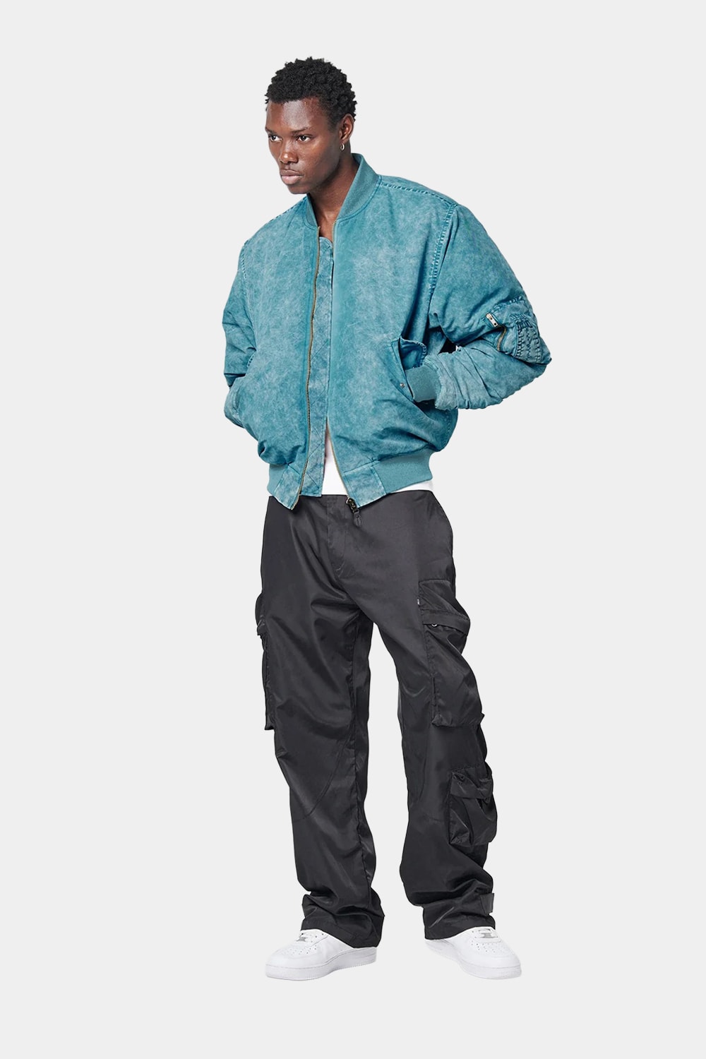 Live Fast Bomber Jacket - Turquoise