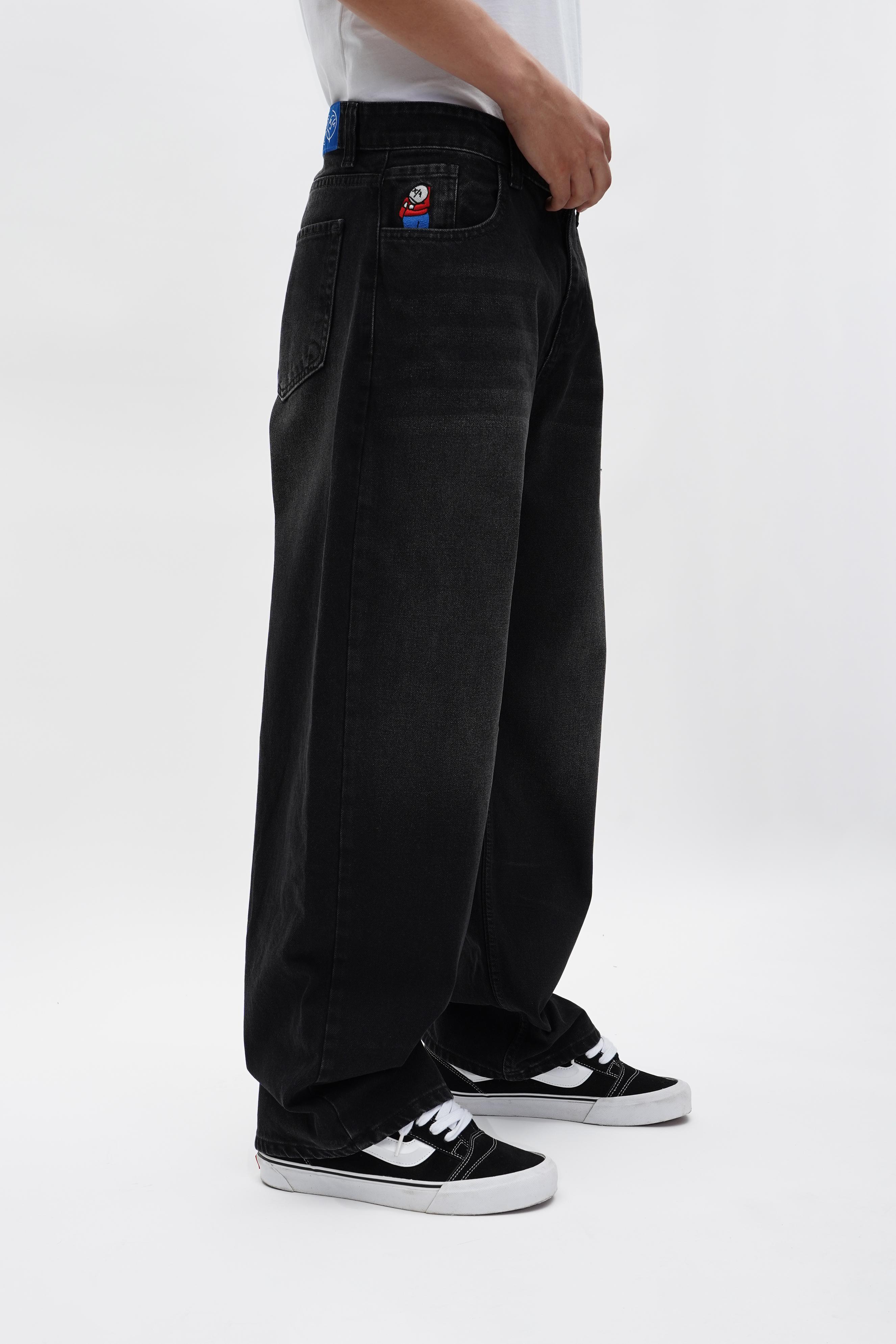 Big Boy Baggy Jeans - Silver Black