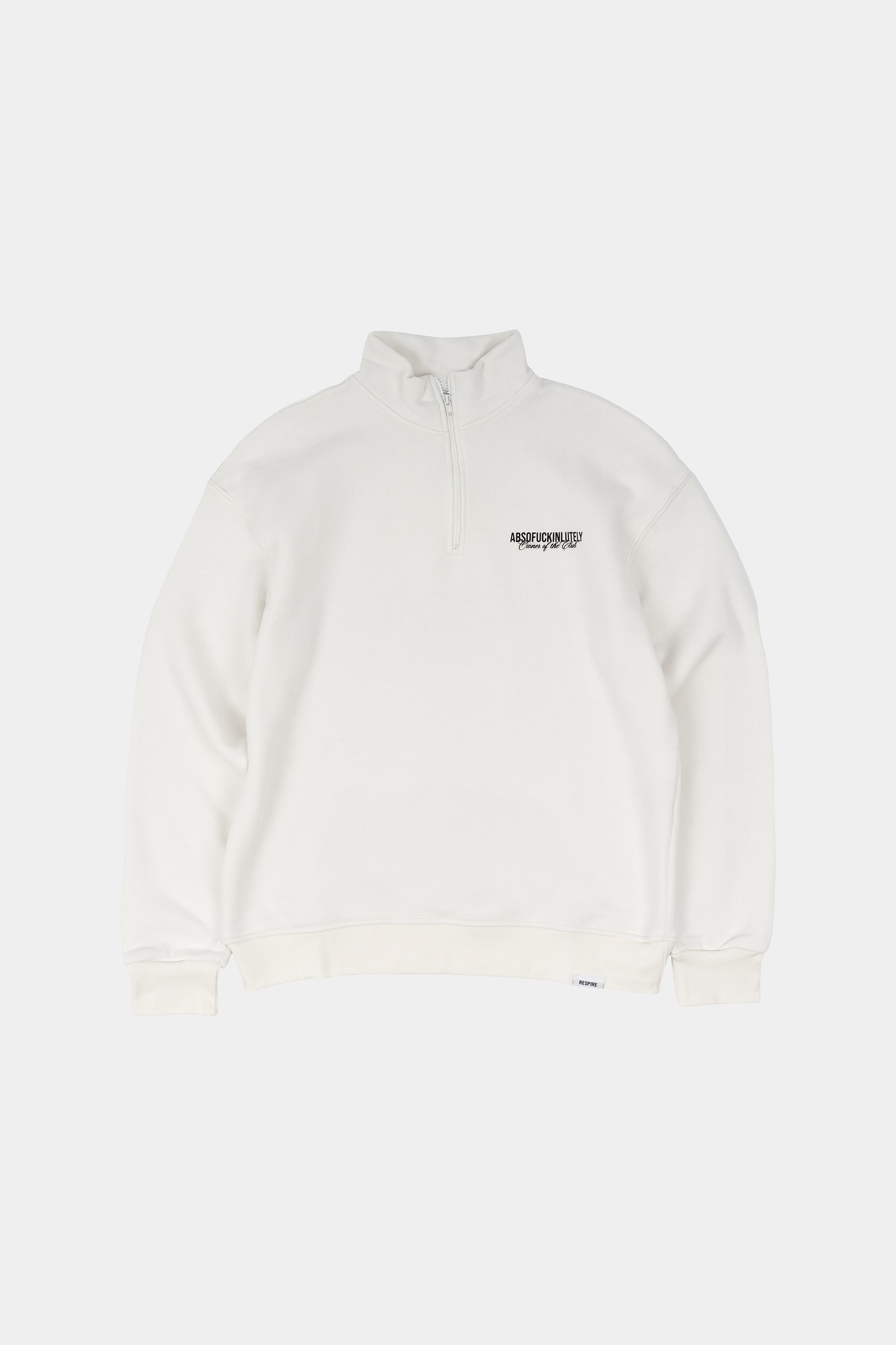 Rsp Oversized Quarter Zip Hoodie - Off White