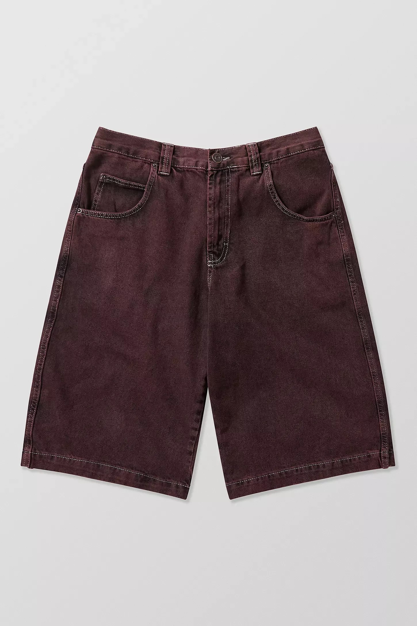BDG Neo Skate Shorts - Red Overdyed