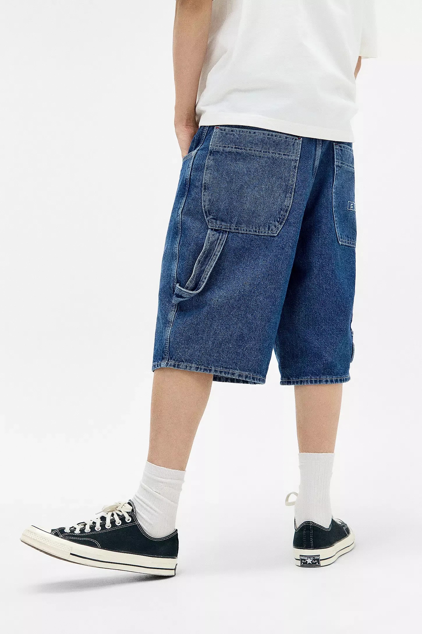 BDG Oversized Carpenter Shorts - Washed Indigo