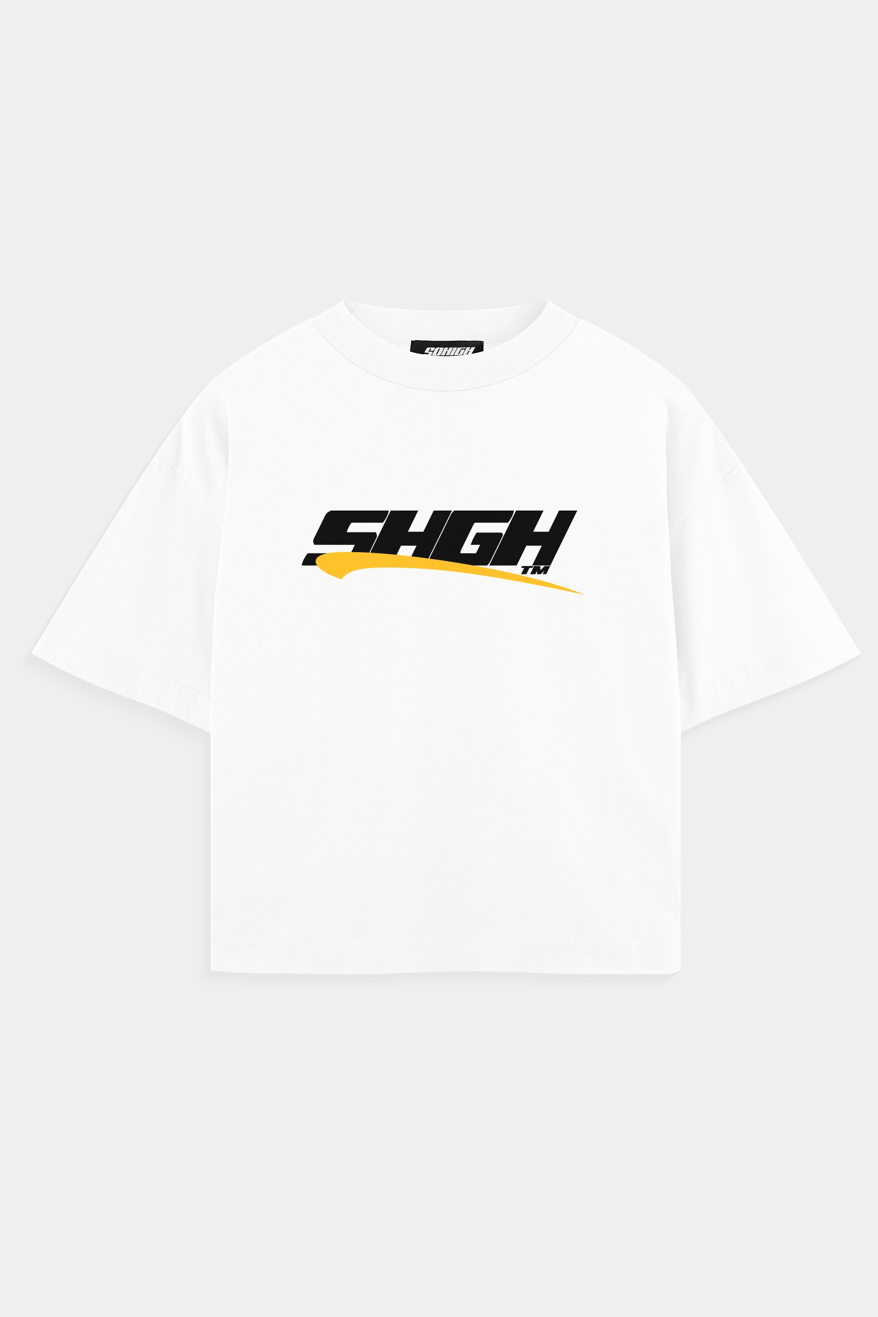 Sohigh Heavyweight Lined Logo T-Shirt  - Beyaz