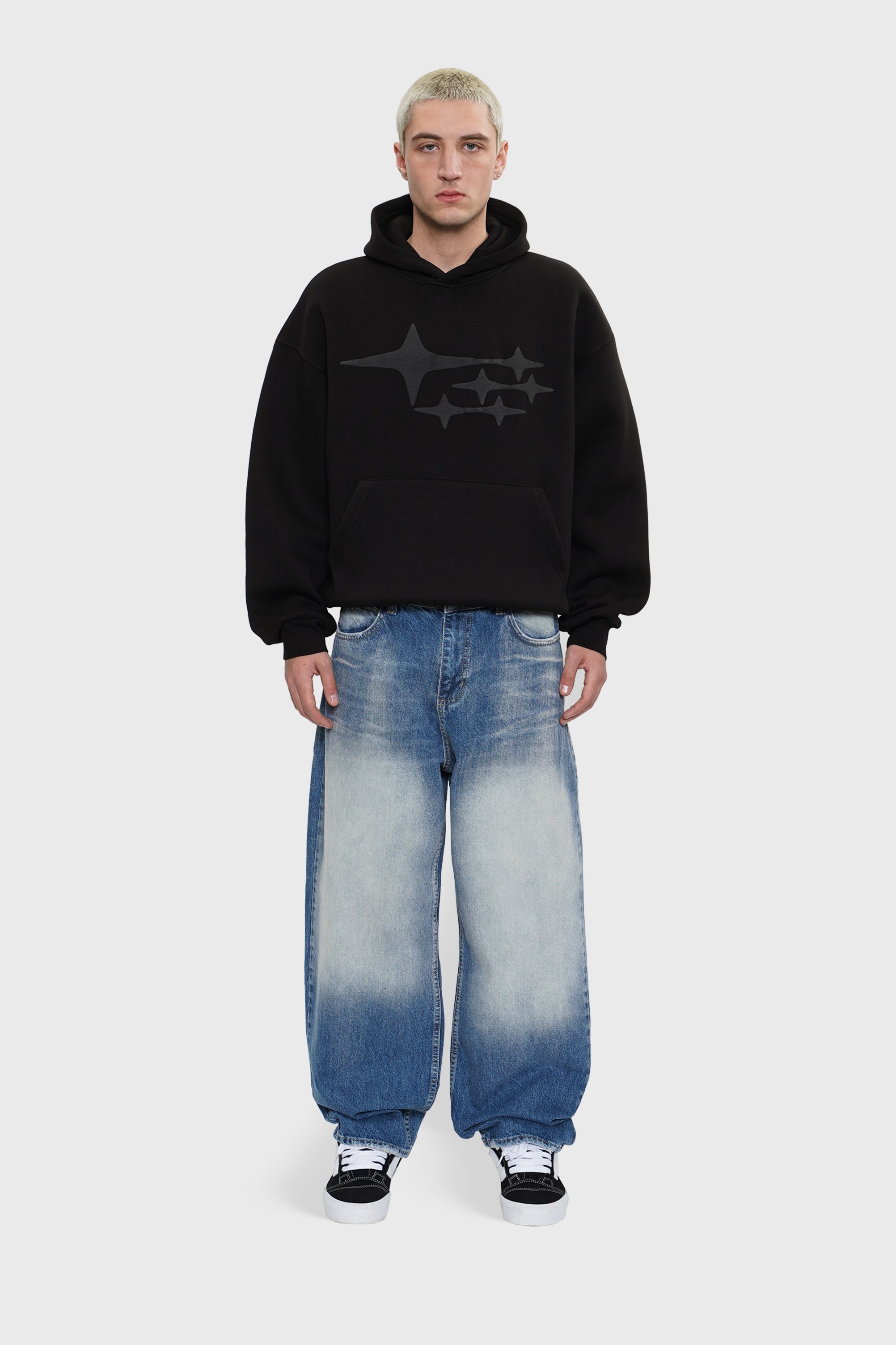 Sohigh Heavy-Tint Baggy Jeans - Vintage Blue