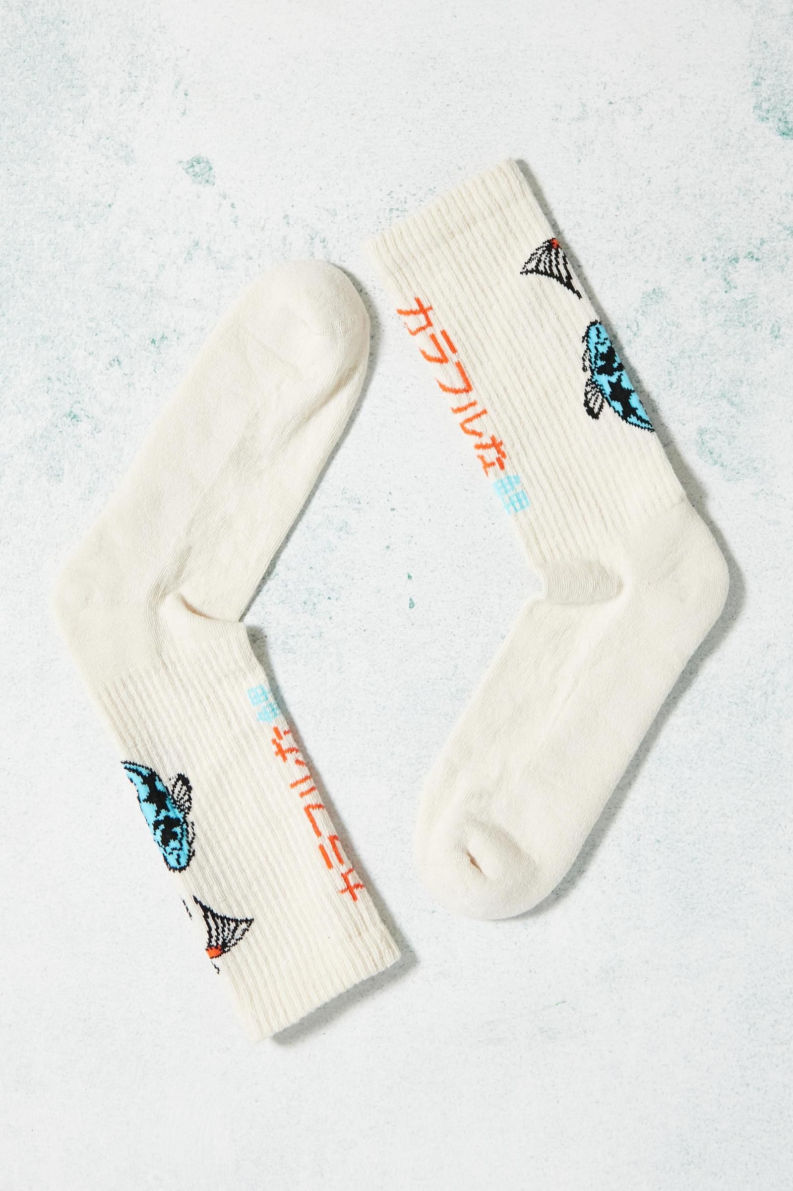 U.O. Koi Fish Ribbed Knit Socks (UO-45)