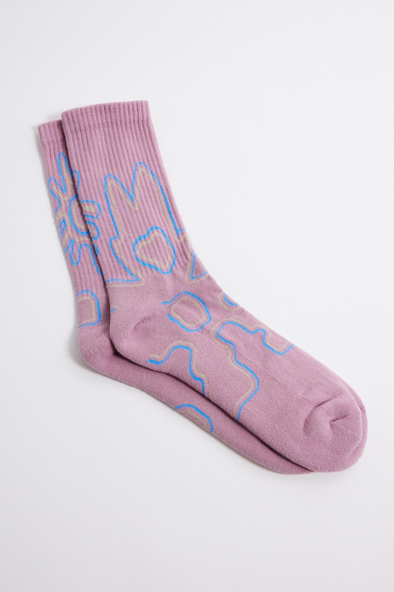 U.O. Ayker Rose Logo Crew Socks (UO-31)