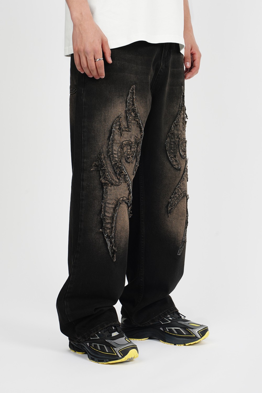 Sohigh Applique Baggy Jeans